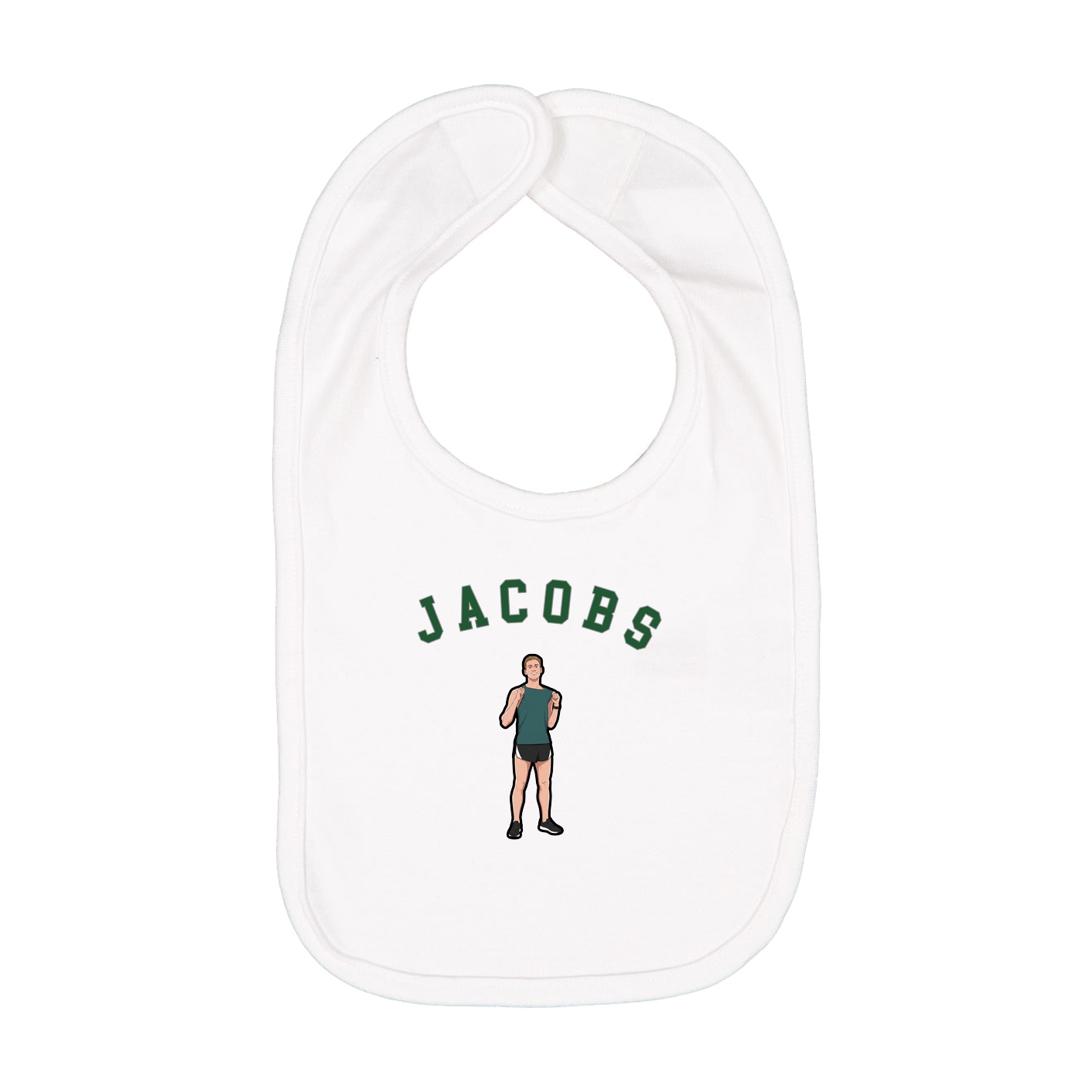 Infant Bib — Shirsey Arch in White