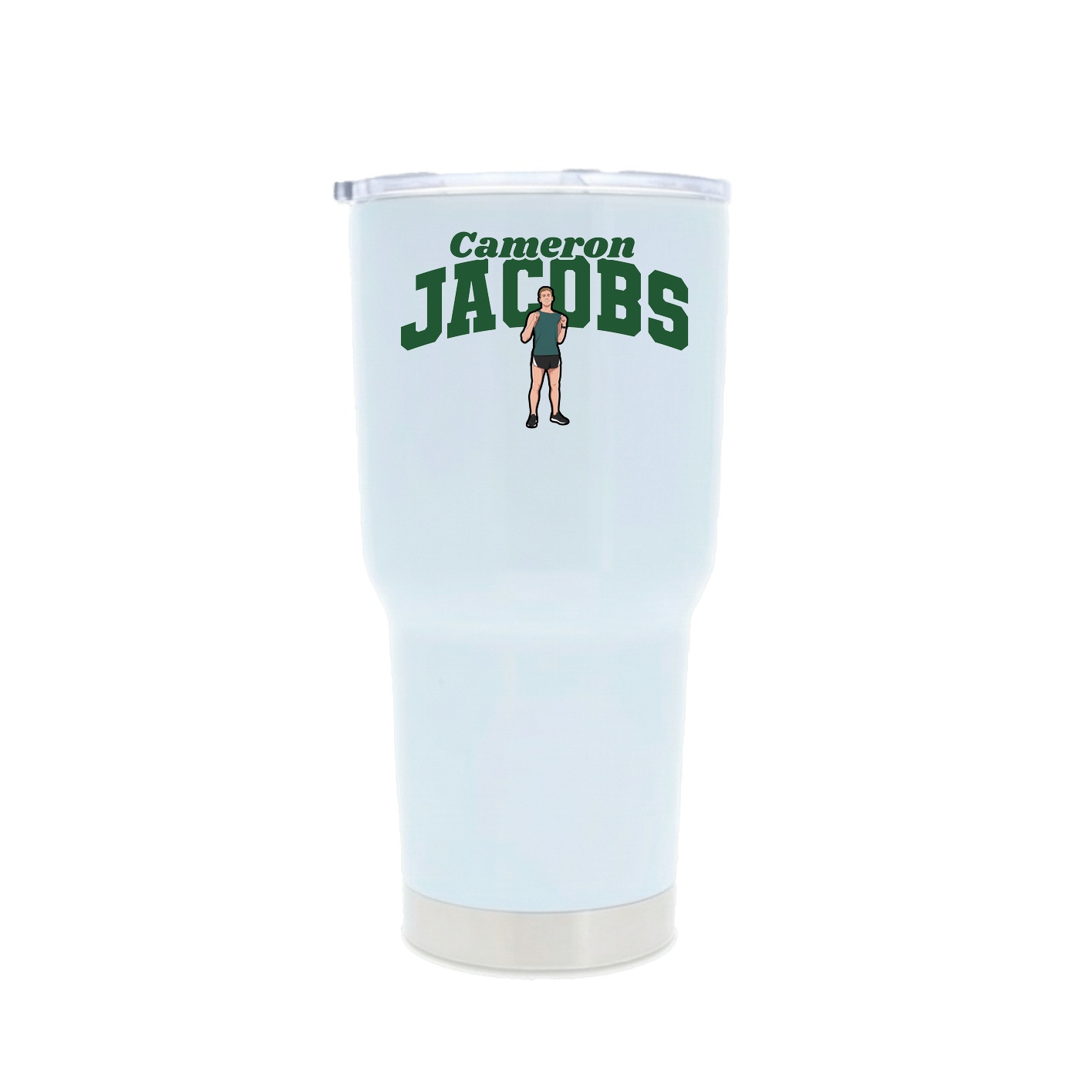 30oz Stainless Steel Tumbler — Signature Arch in White