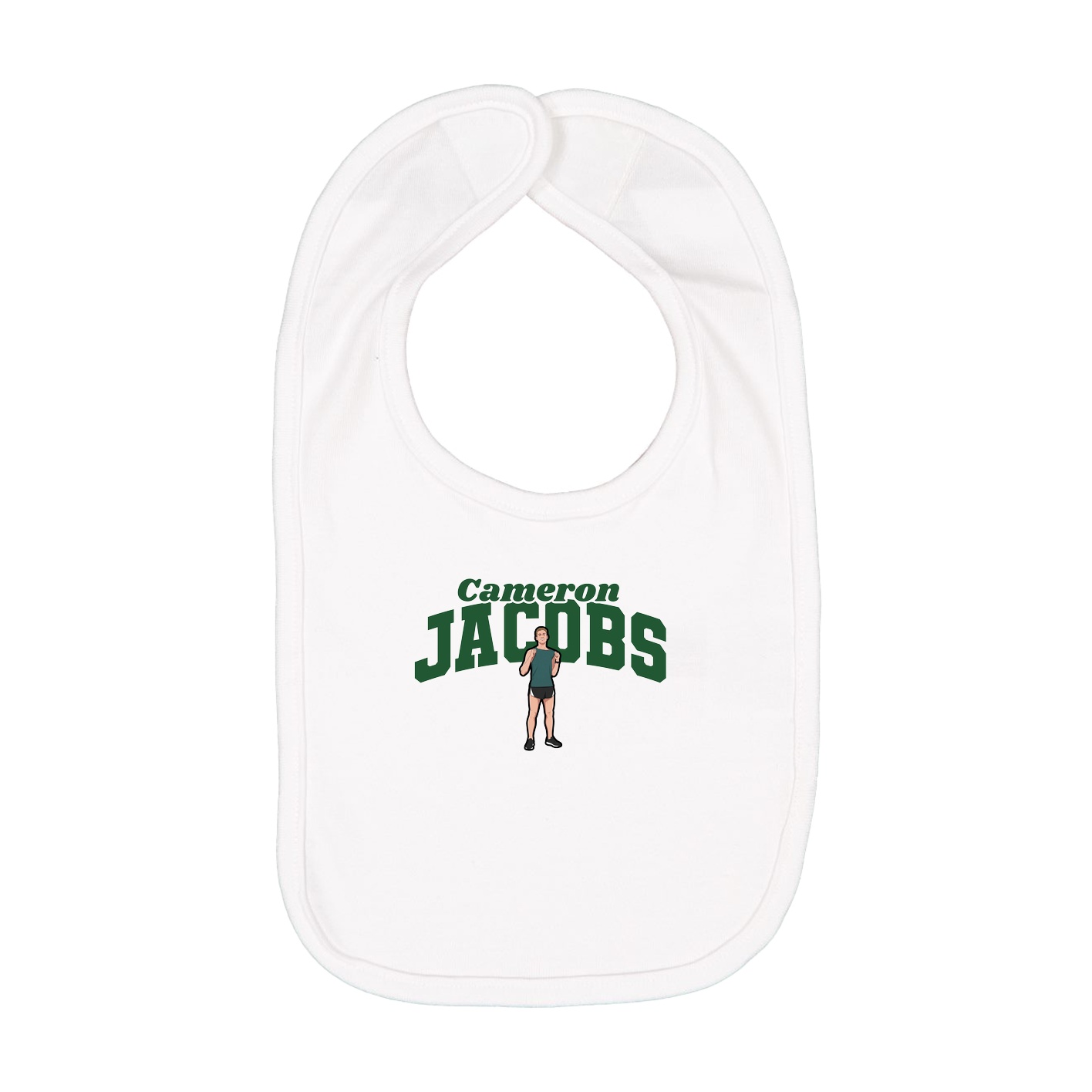 Infant Bib — Signature Arch in White