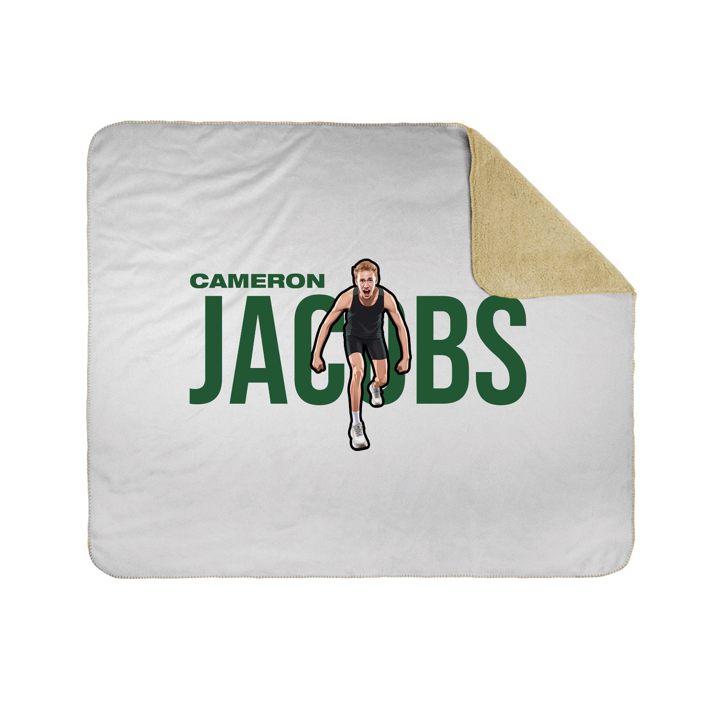 Throw Blanket — Player Name in White