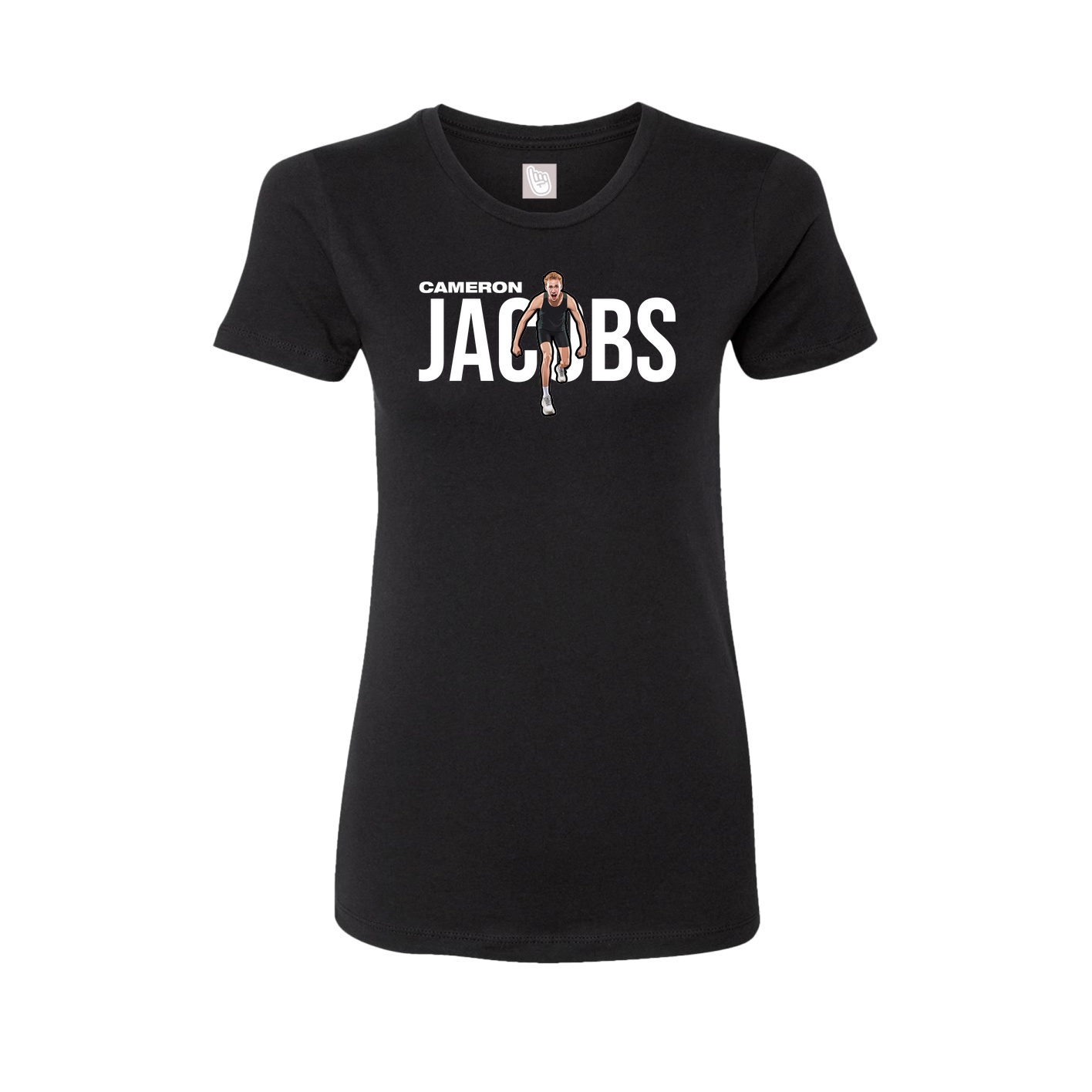 Fitted Women's Tee — Player Name in Black