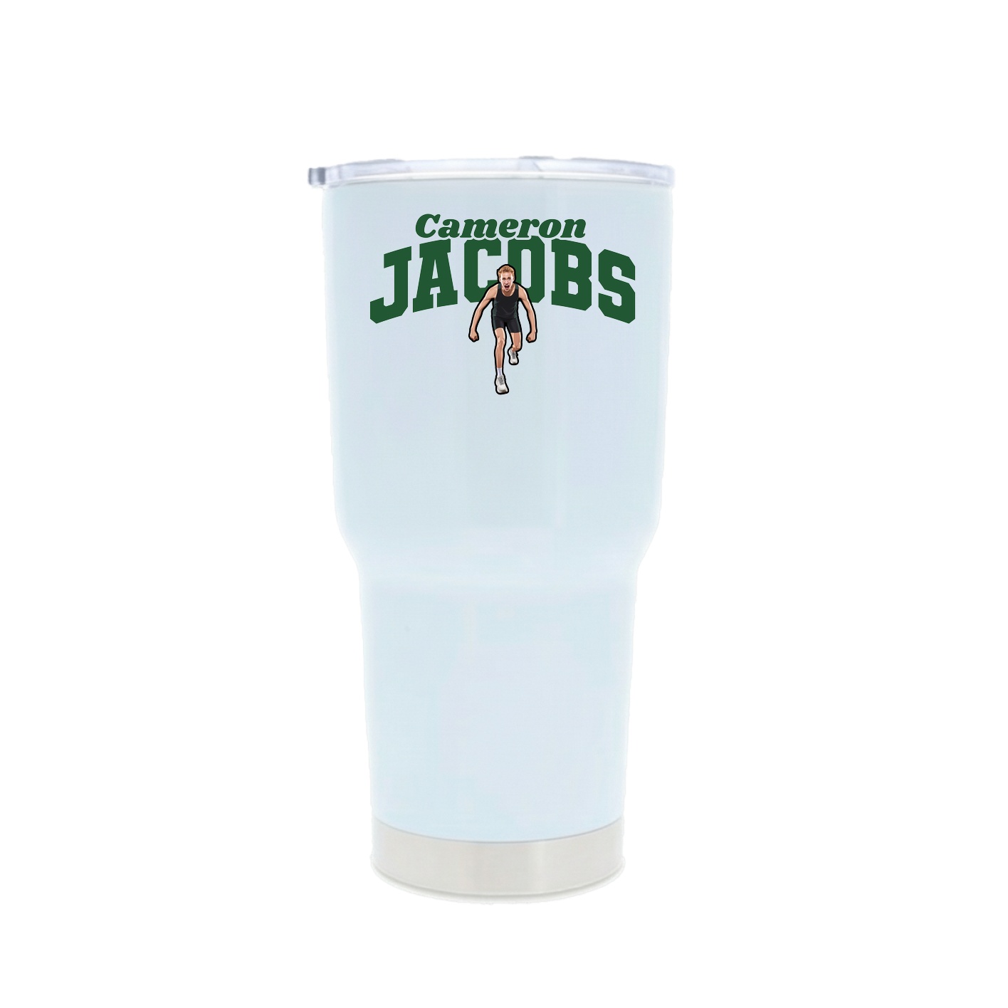 30oz Stainless Steel Tumbler — Signature Arch in White