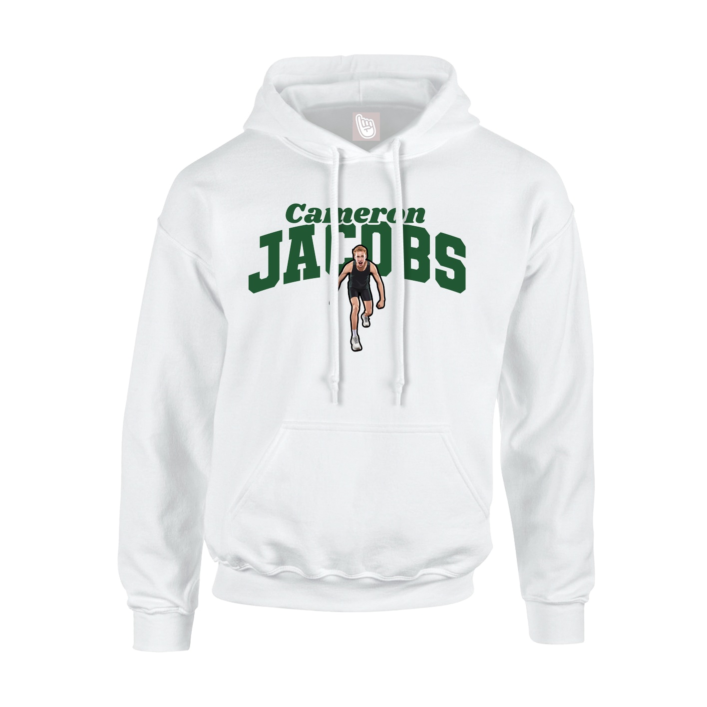 Hoodie — Signature Arch in White