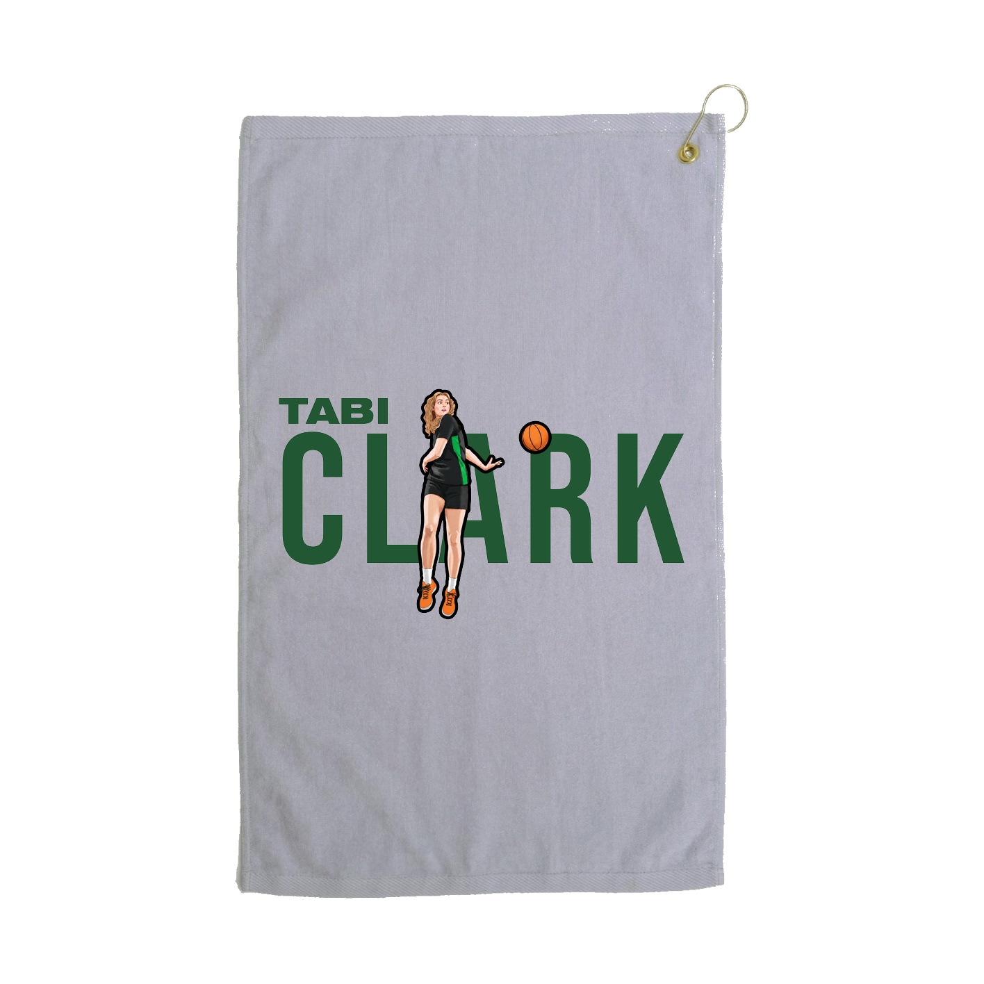 Golf Towel — Player Name in Grey