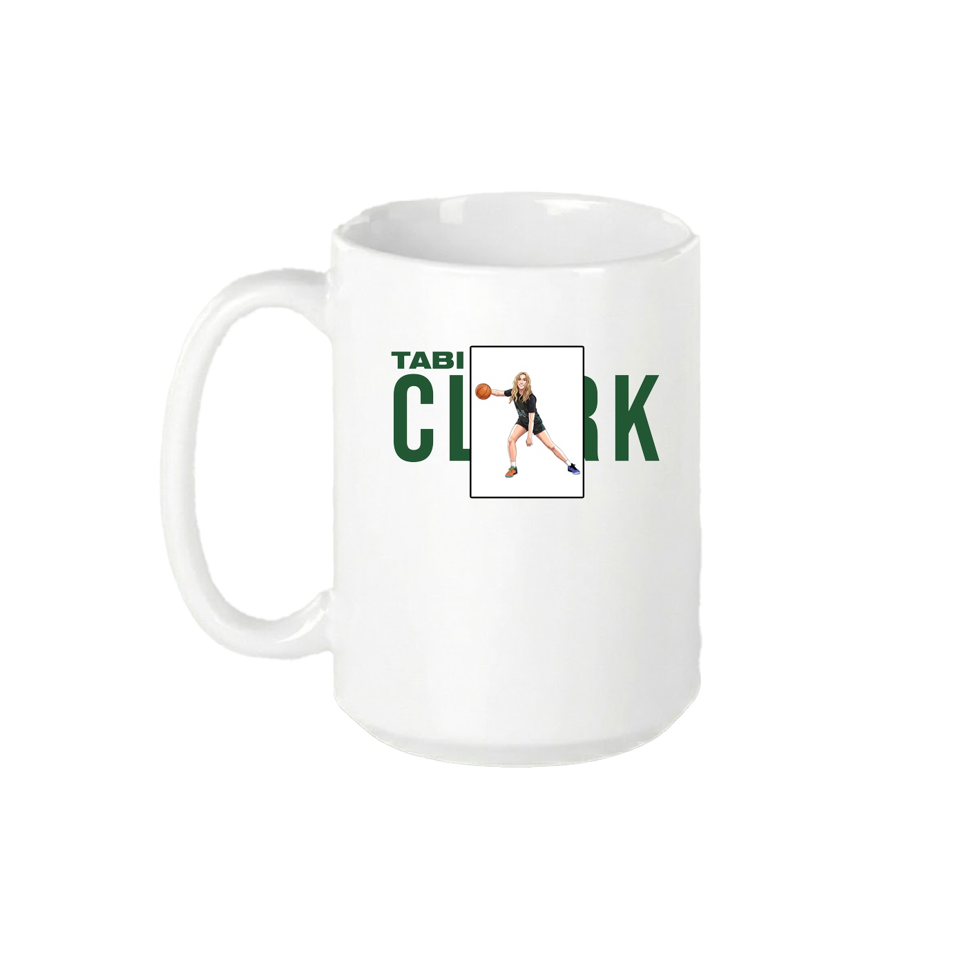 15oz Coffee Mug — Player Name in White