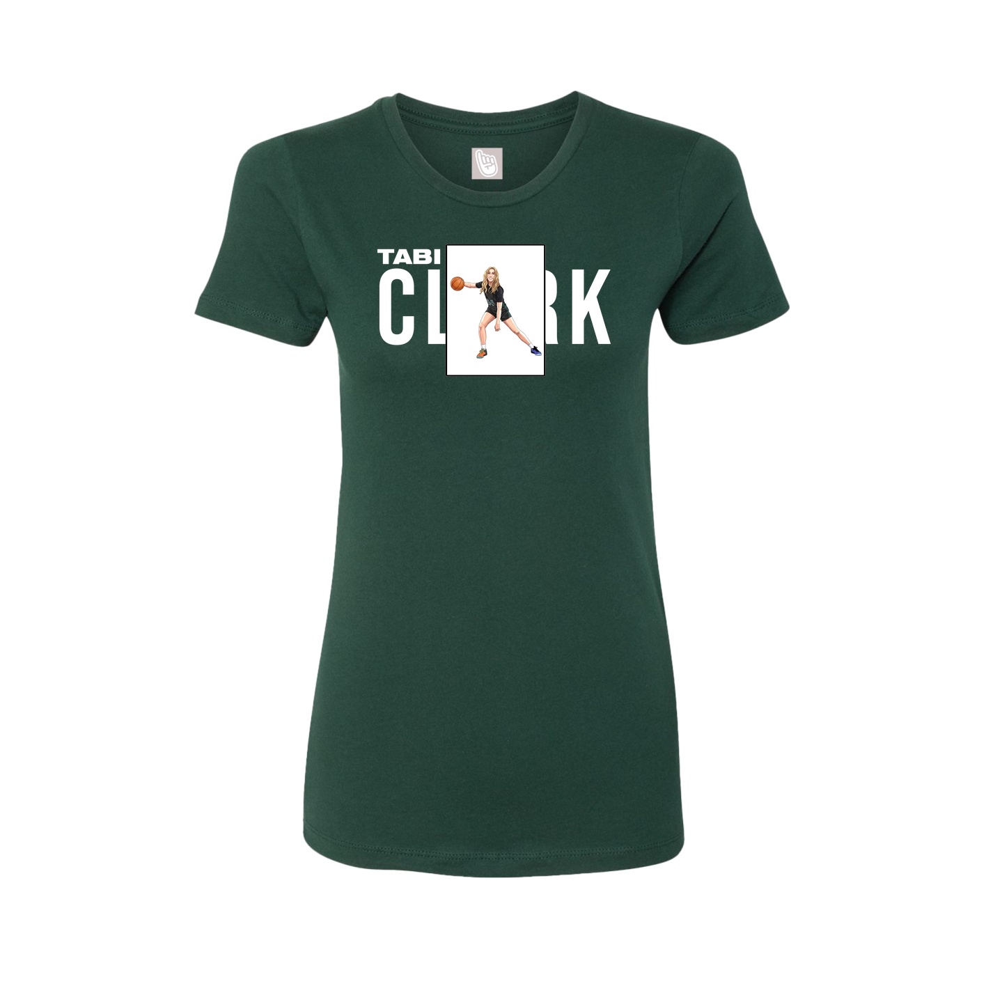 Fitted Women's Tee — Player Name in Green