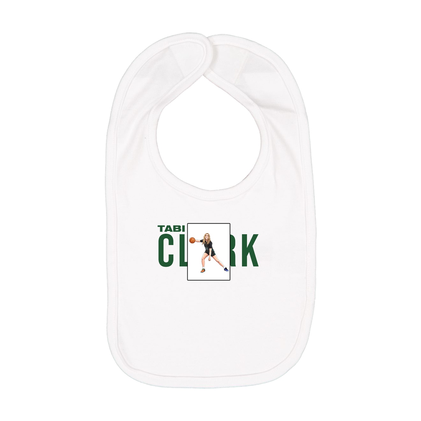 Infant Bib — Player Name in White