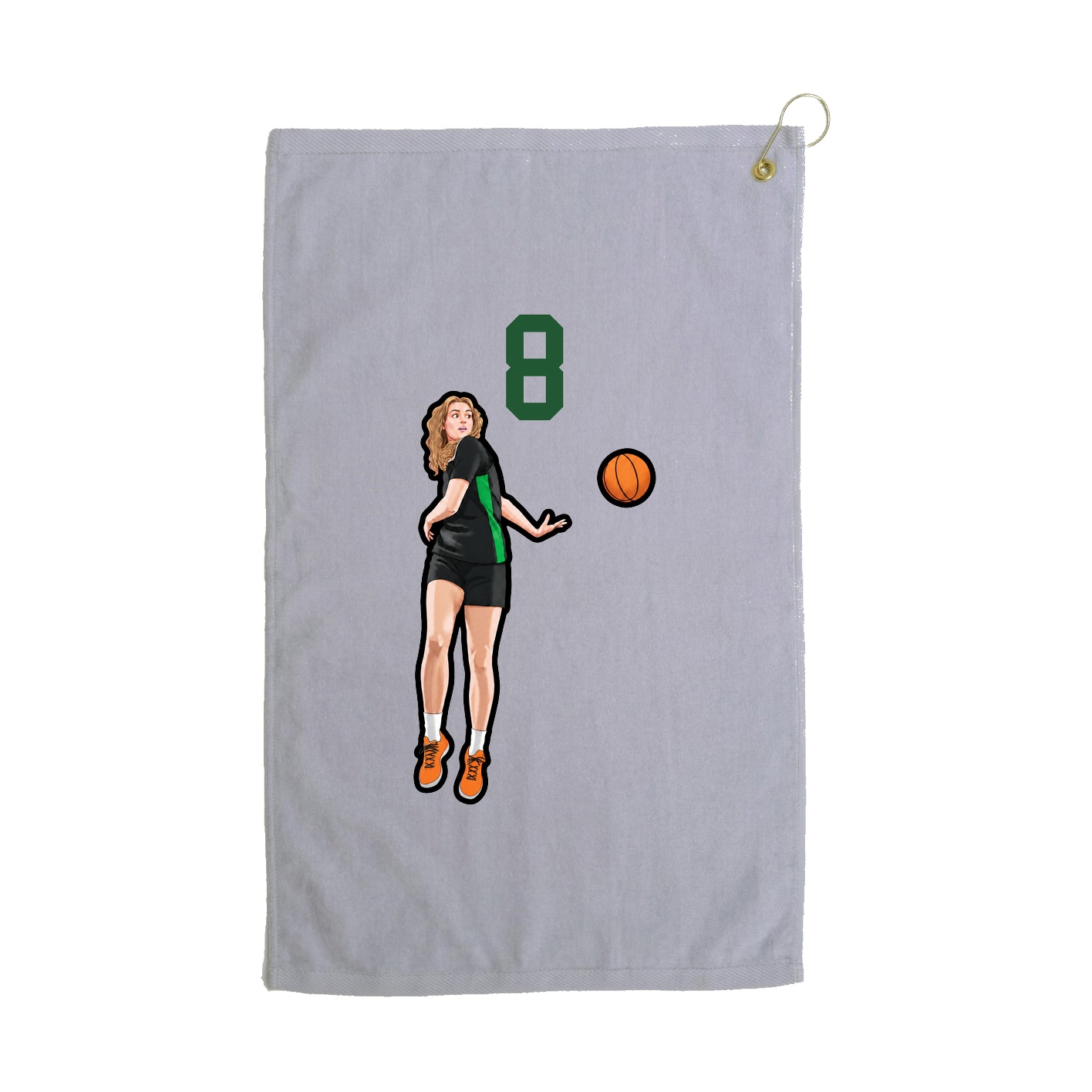 Golf Towel — Number Top in Grey
