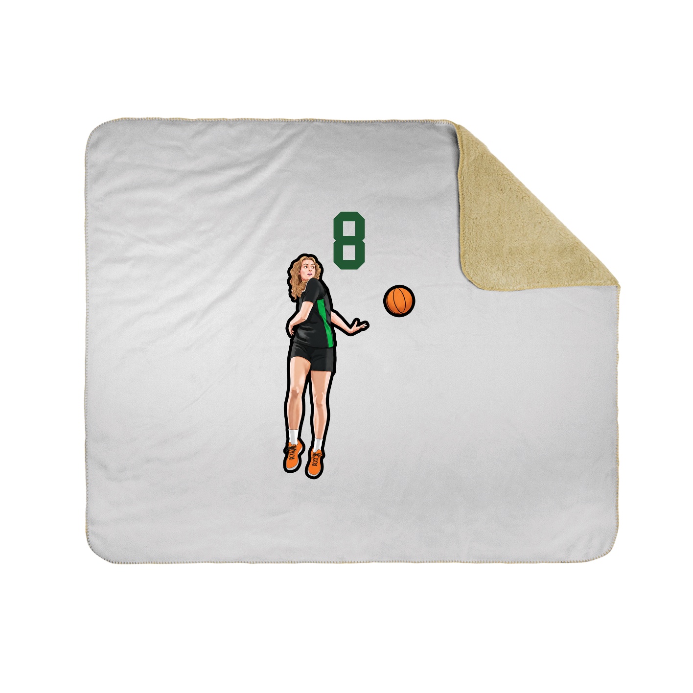 Throw Blanket — Number Top in White