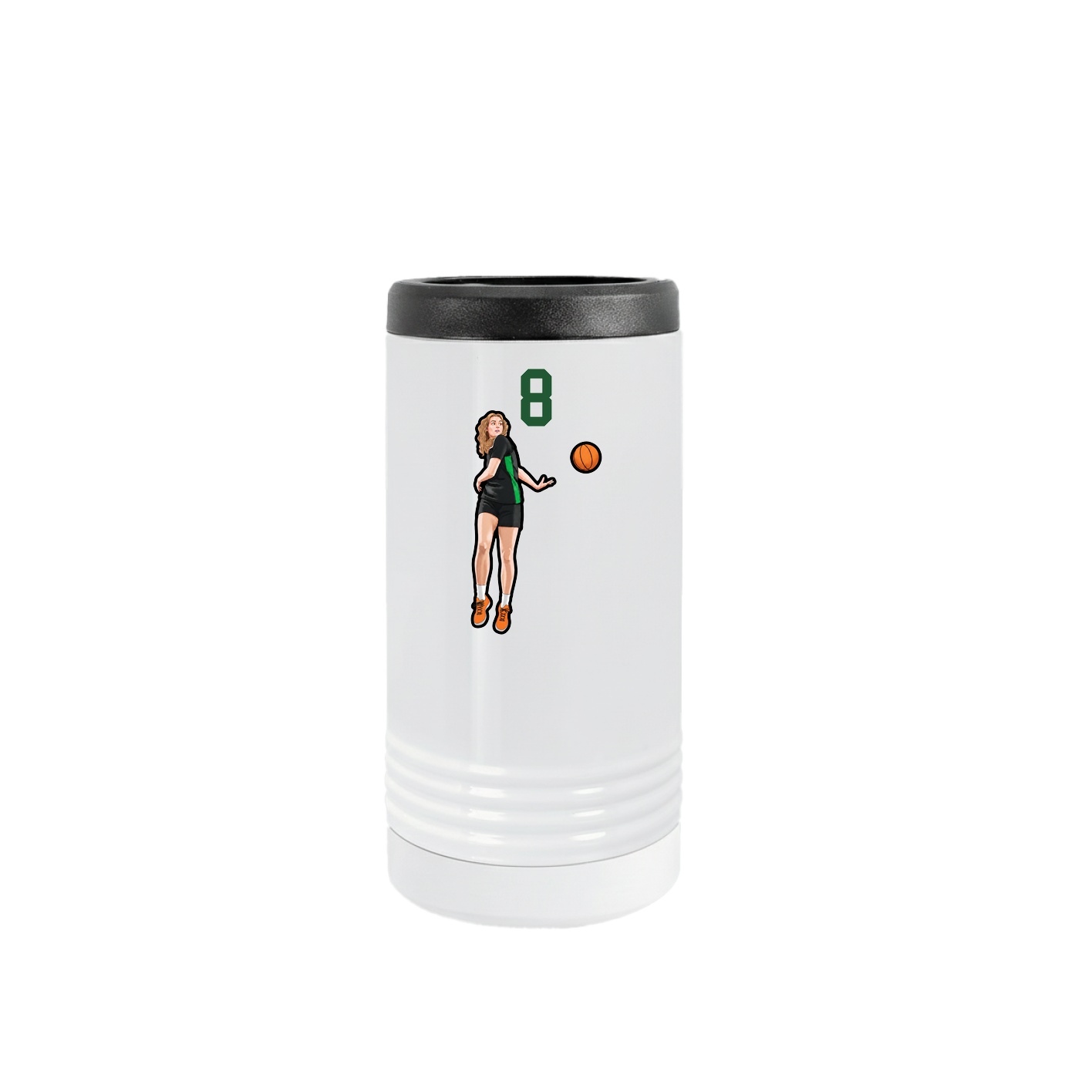 Slim Beverage Holder — Number Top in White