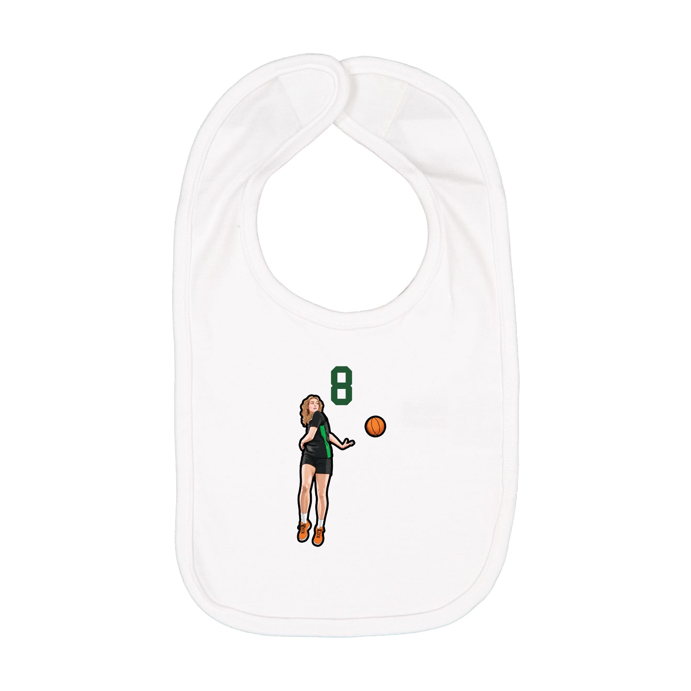 Infant Bib — Number Top in White