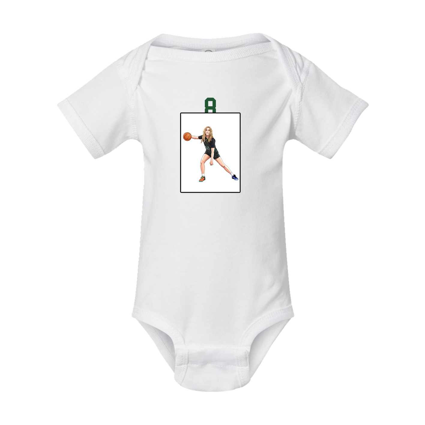 Baby Onesie — Number Top in White