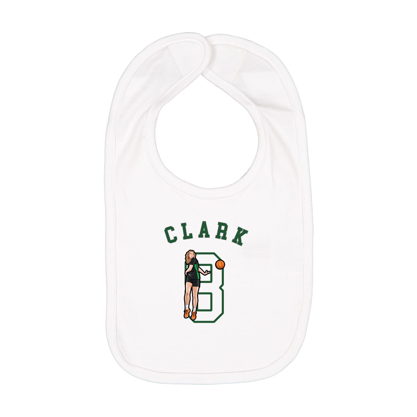 Infant Bib — Shirsey Arch in White