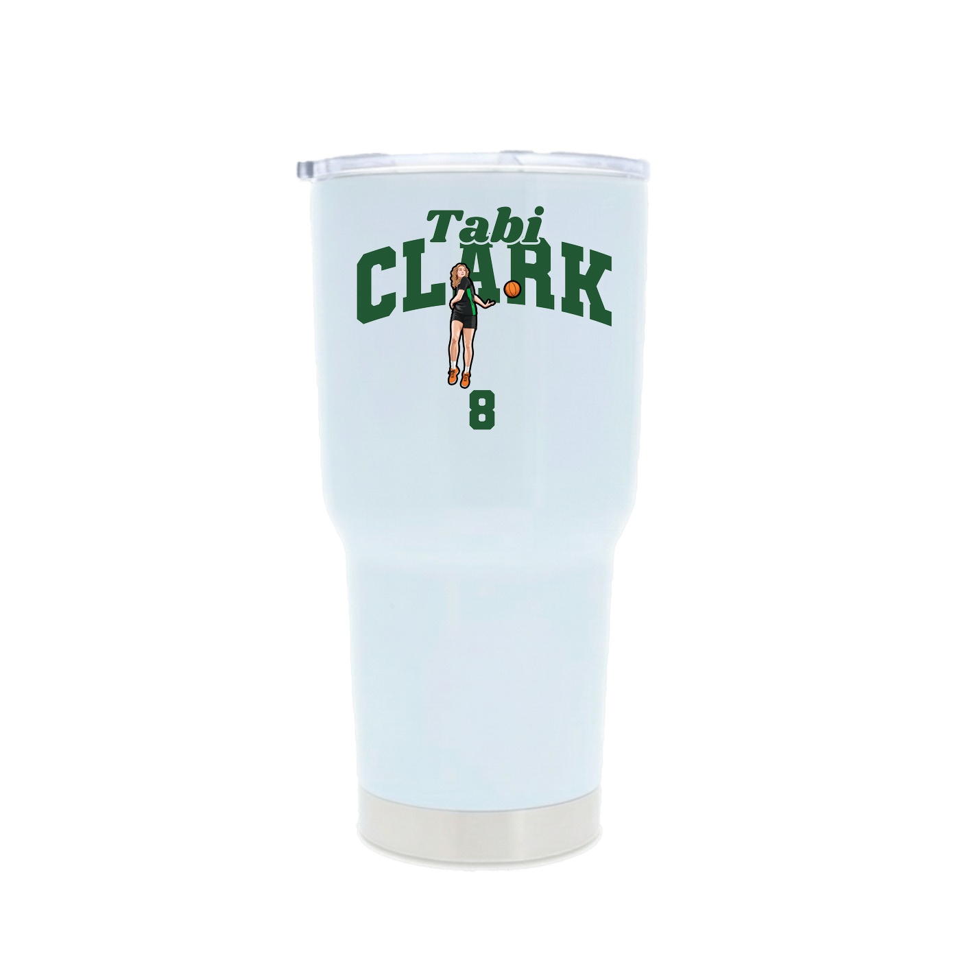 30oz Stainless Steel Tumbler — Signature Arch in White