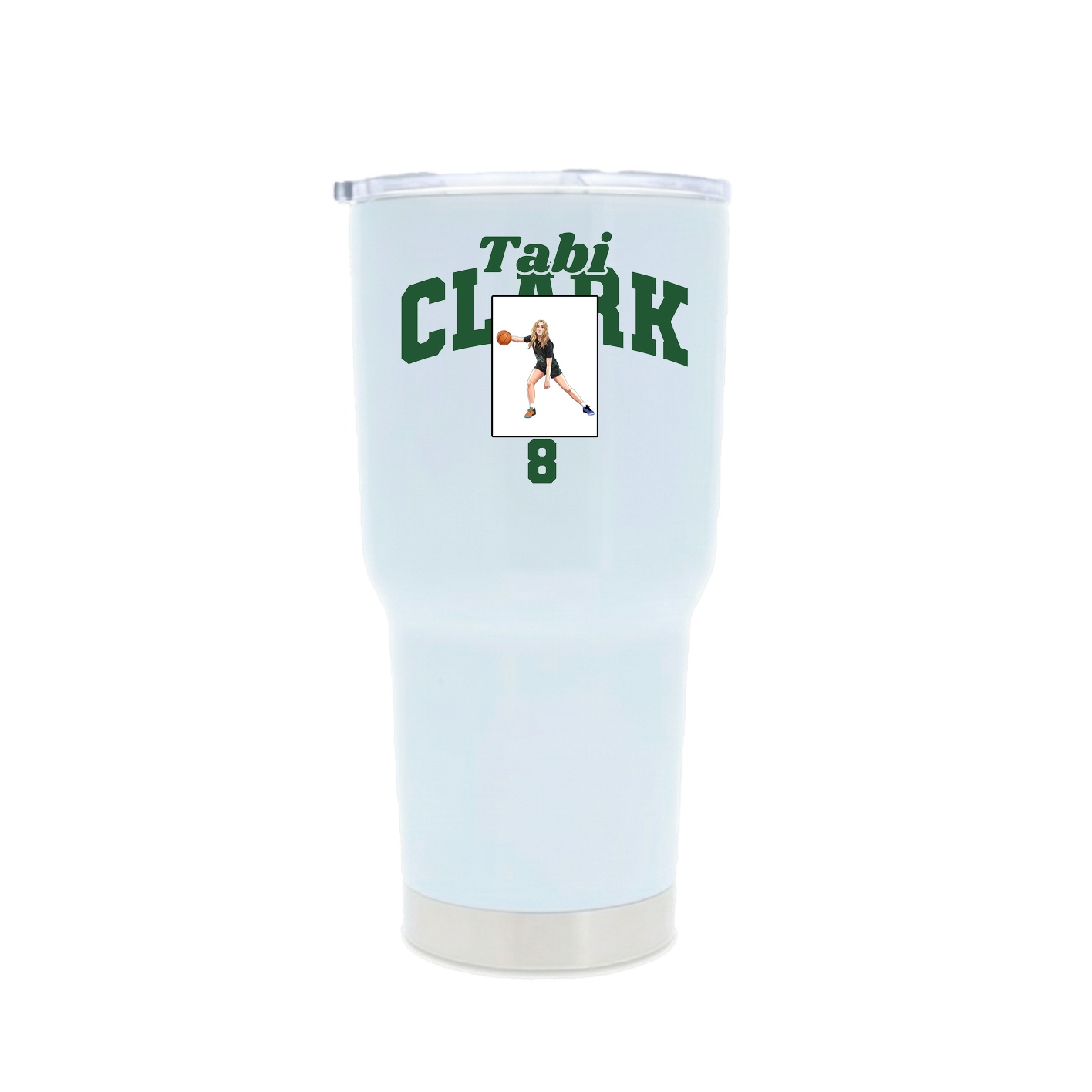 30oz Stainless Steel Tumbler — Signature Arch in White