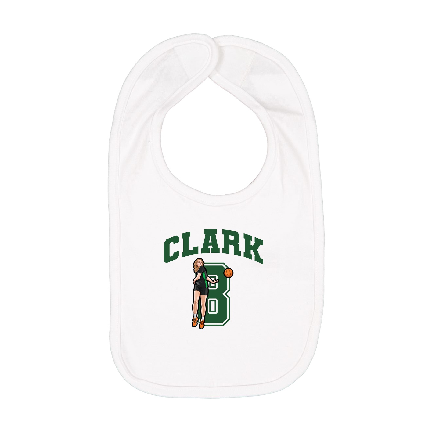 Infant Bib — Number in White