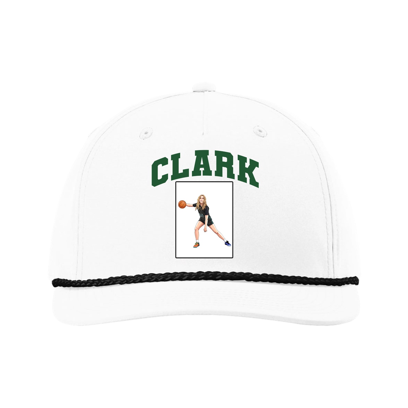 Five-Panel Classic Rope Cap — Number in White