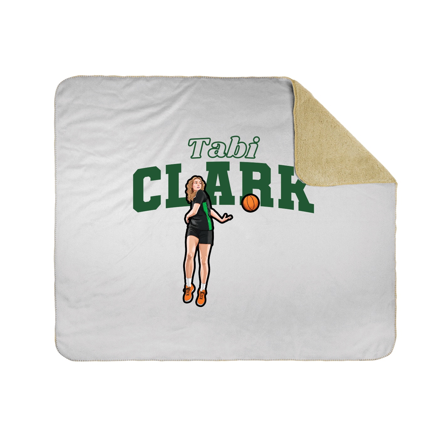 Throw Blanket — Name Arch in White