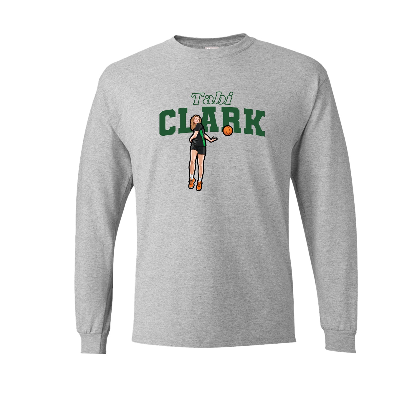 Long Sleeve Tee — Name Arch in Grey