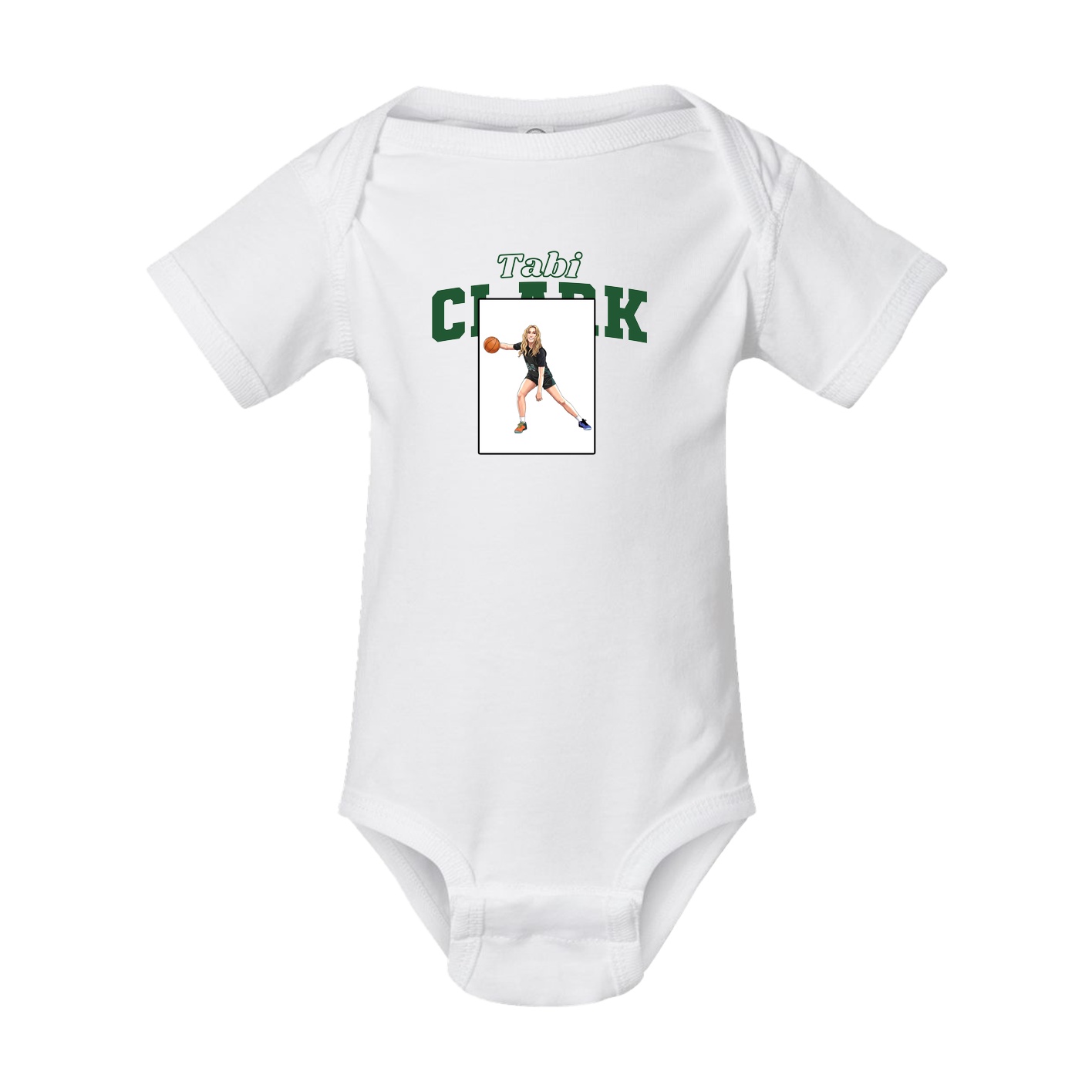 Baby Onesie — Name Arch in White