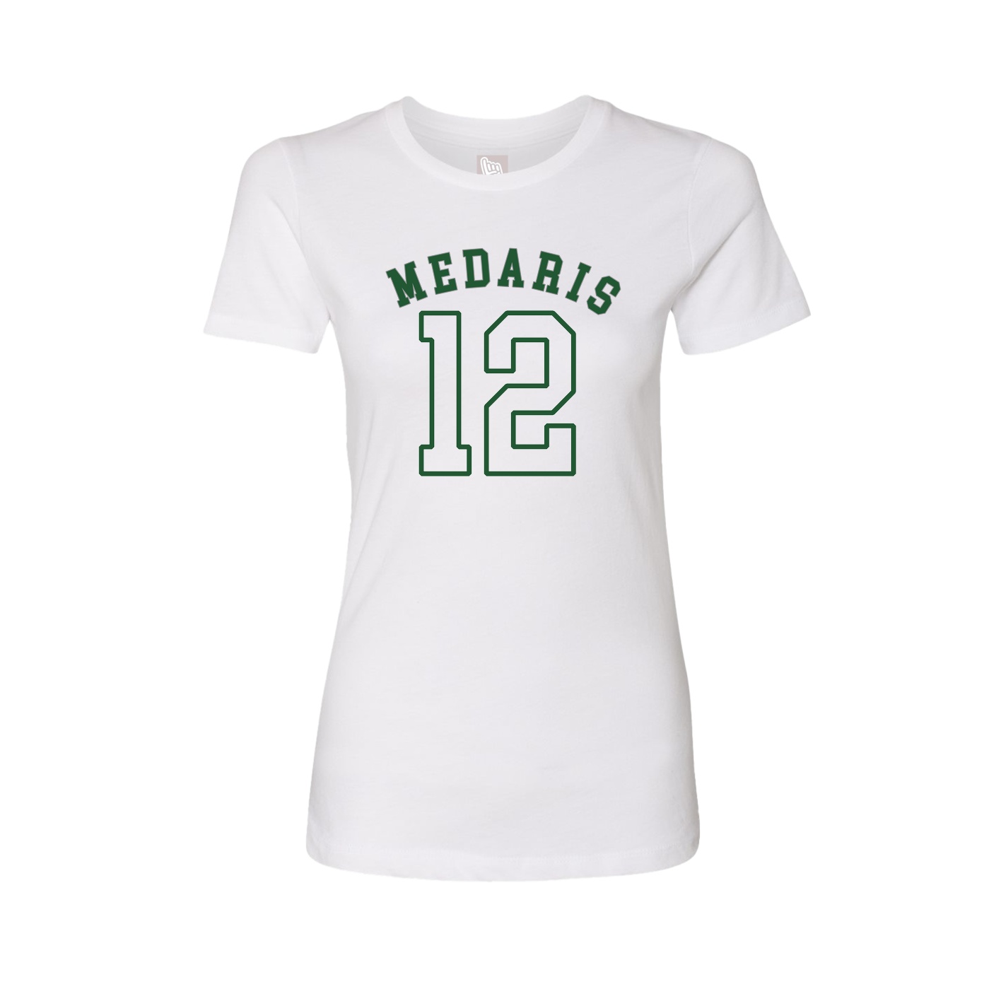 Fitted Women's Tee — Shirsey Arch in White