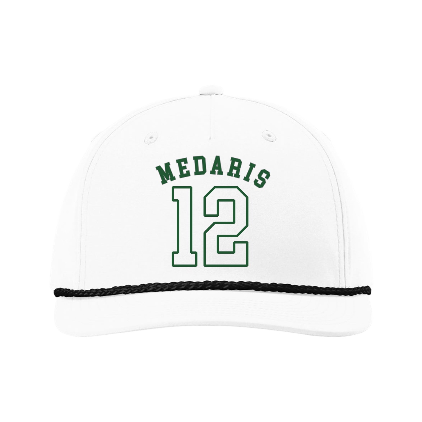 Five-Panel Classic Rope Cap — Shirsey Arch in White