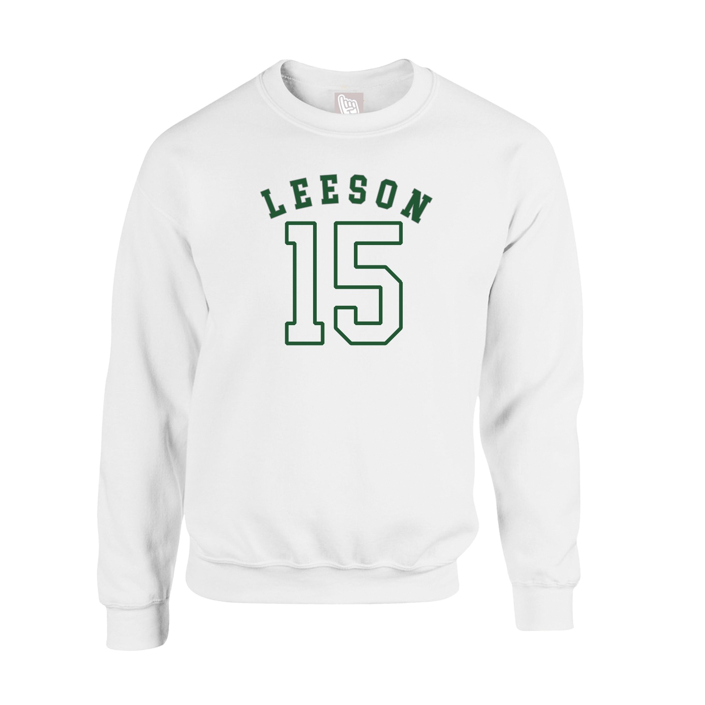 Fleece Crew — Shirsey Arch in White