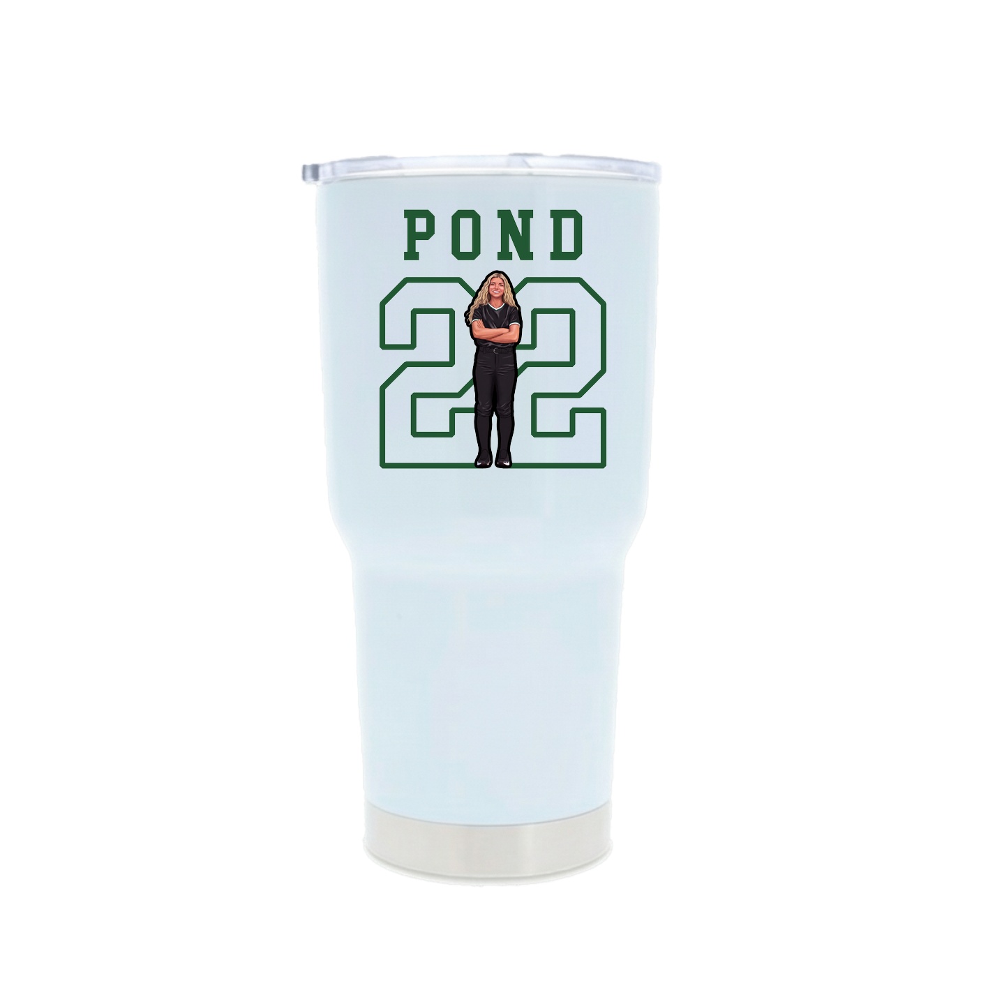 30oz Stainless Steel Tumbler — Shirsey in White