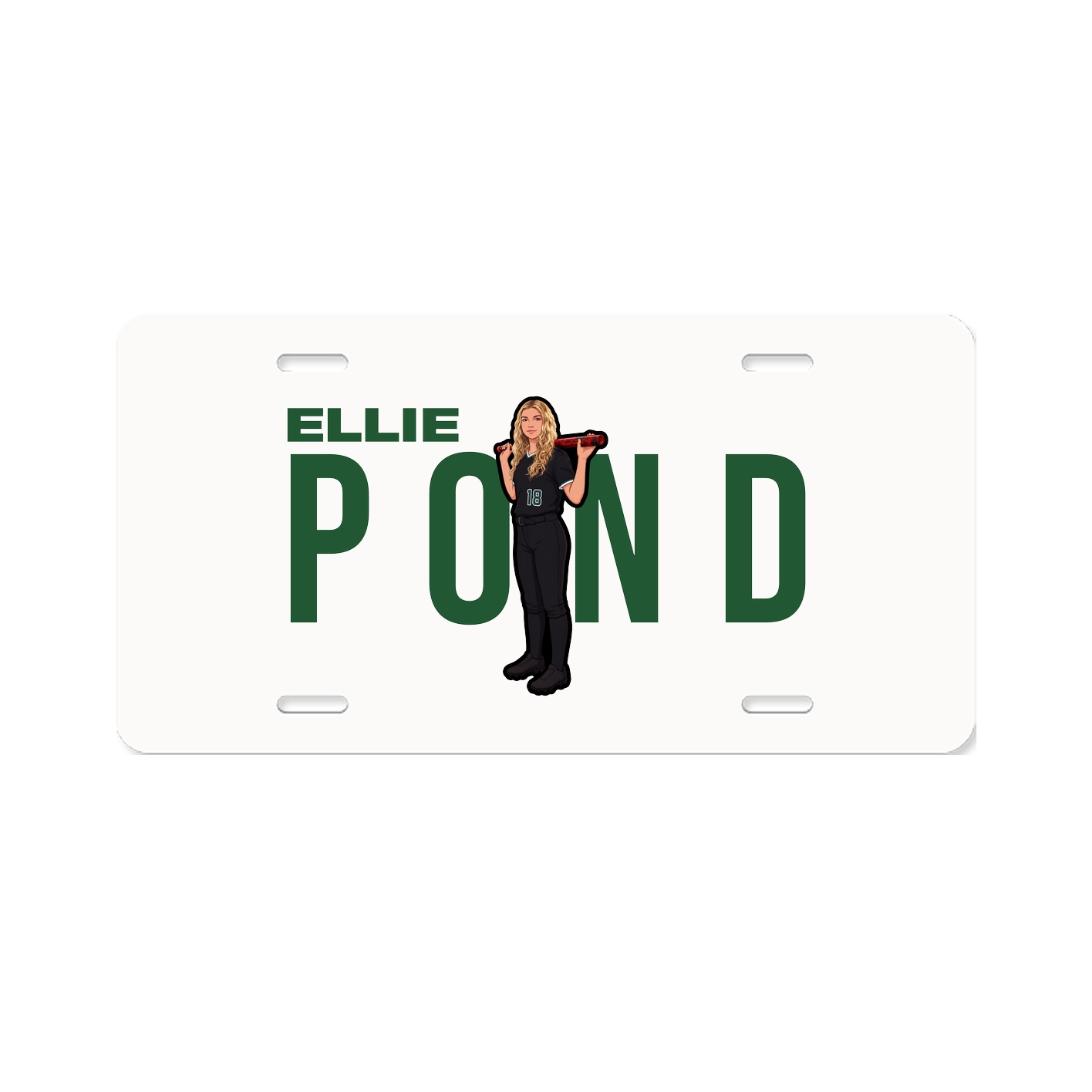 License Plate — Player Name in Classic