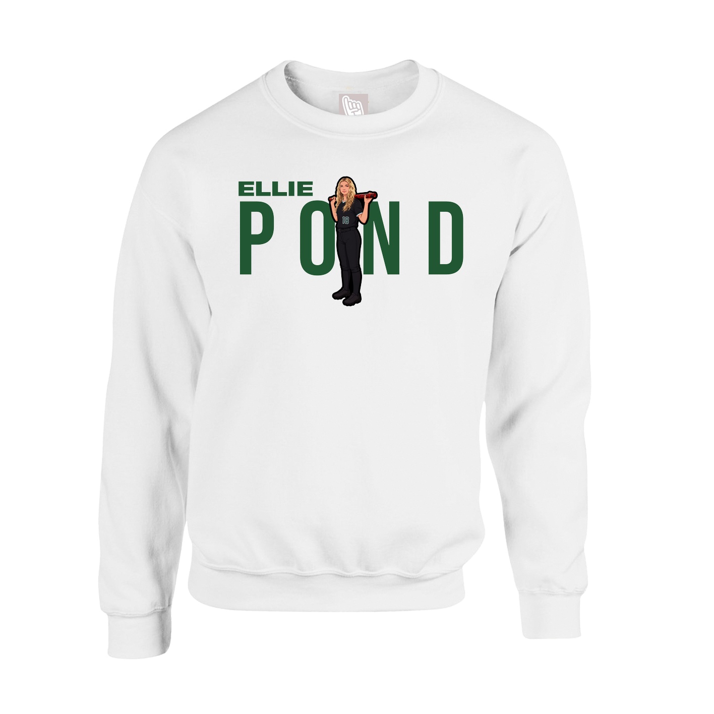 Fleece Crew — Player Name in White