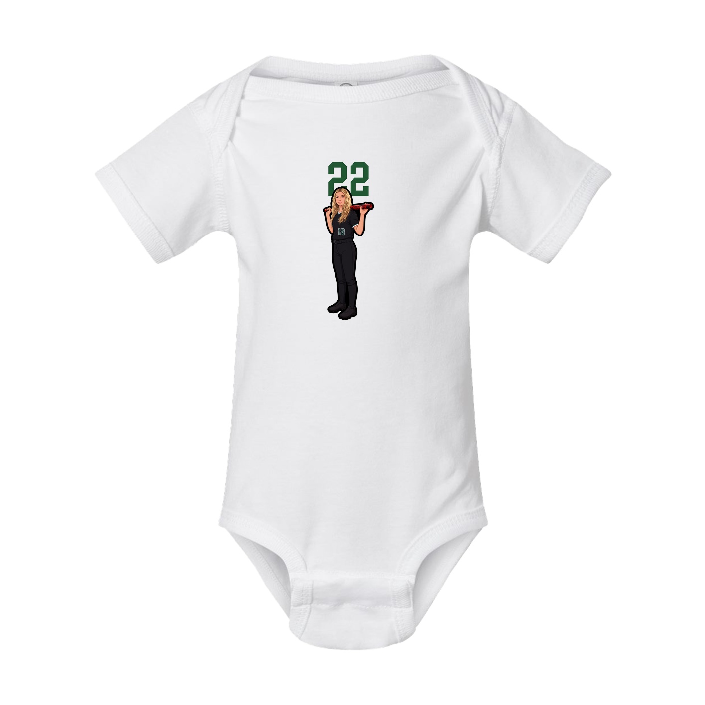 Baby Onesie — Number Top in White