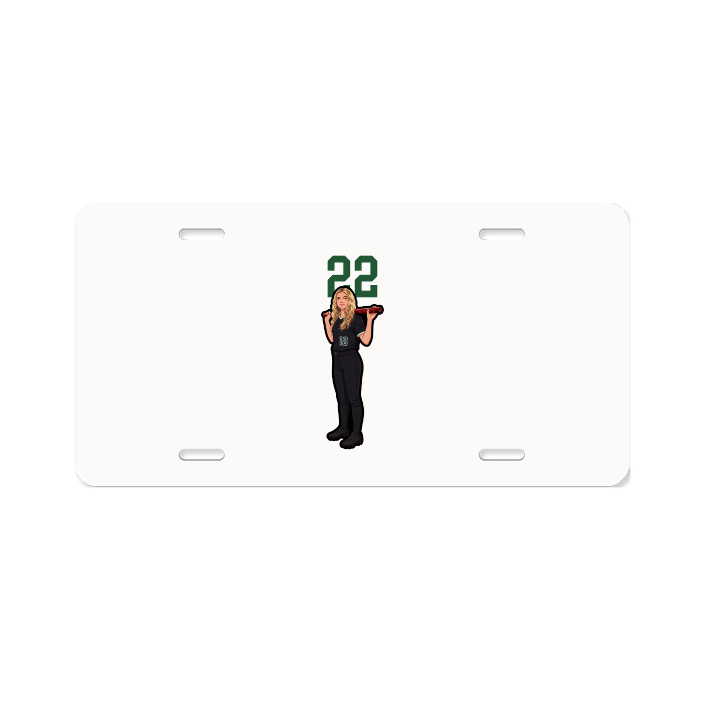 License Plate — Number Top in Classic