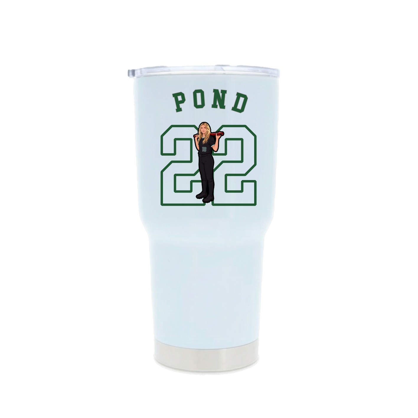 30oz Stainless Steel Tumbler — Shirsey Arch in White
