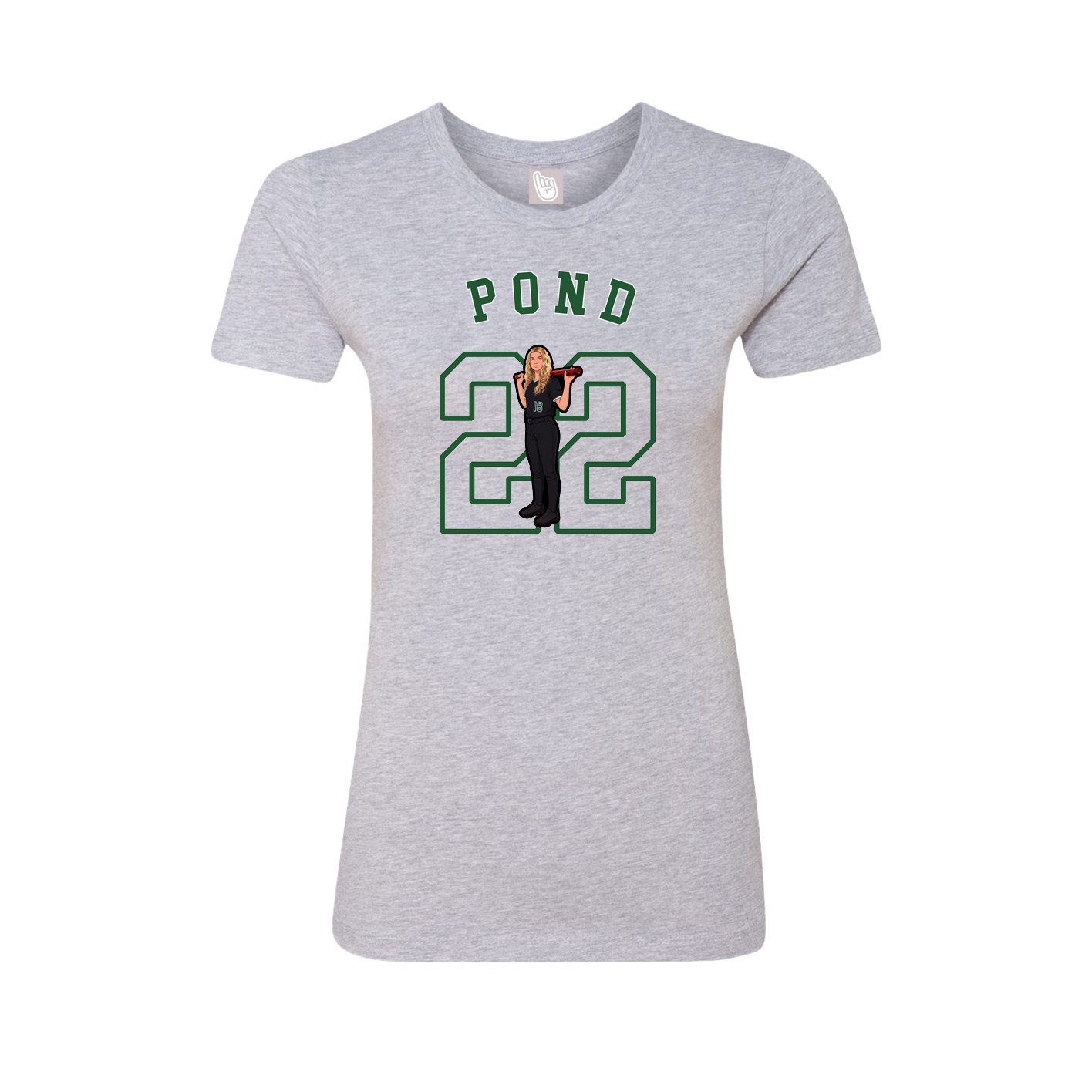 Fitted Women's Tee — Shirsey Arch in Grey