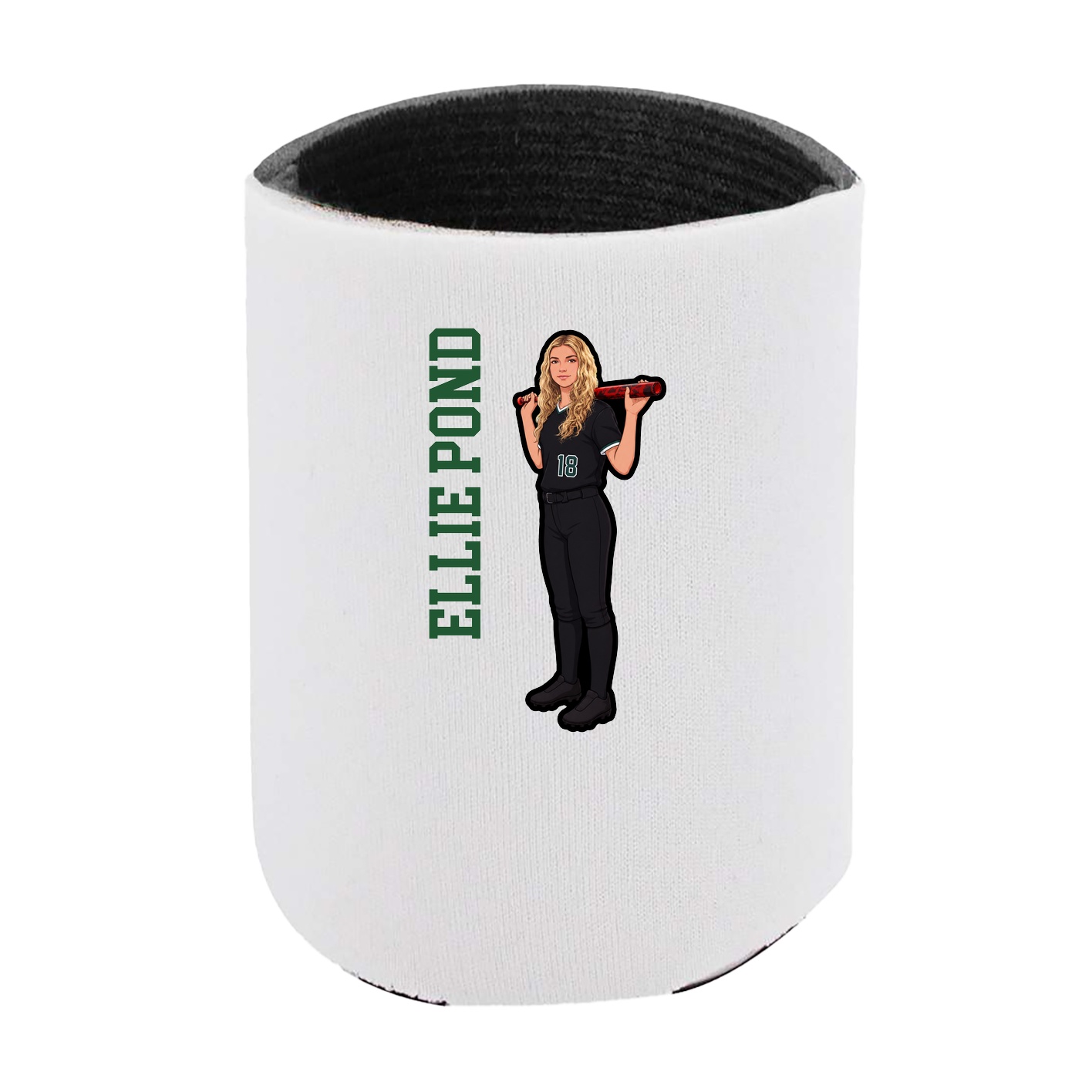 Can Holder — Name Vertical in White