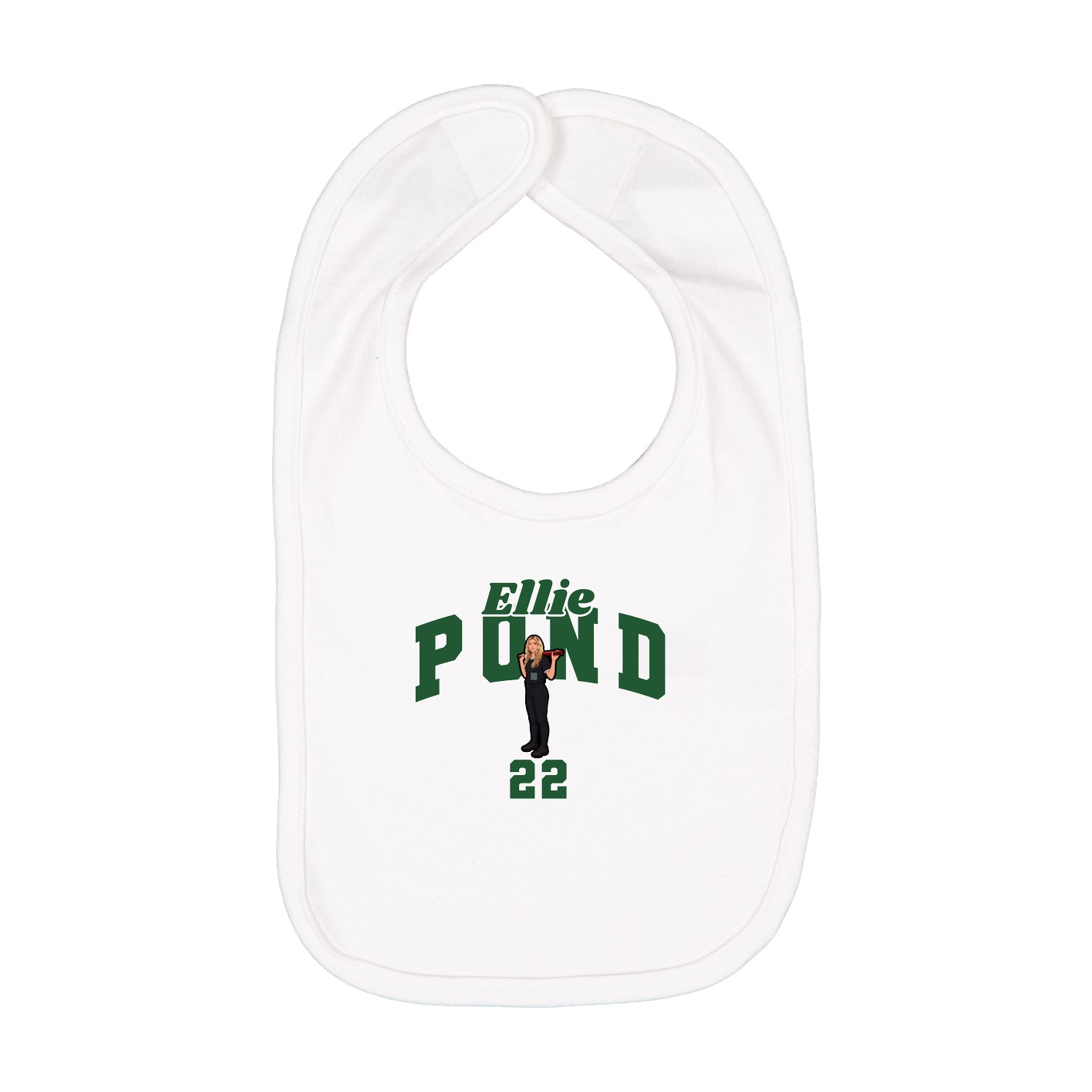Infant Bib — Signature Arch in White