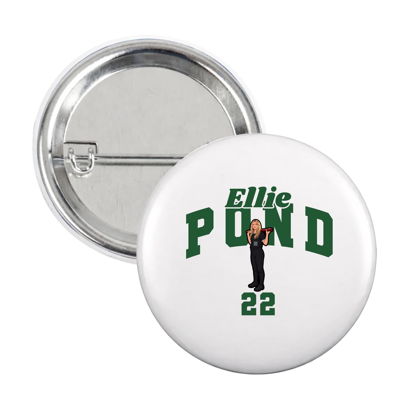 Game Day Button — Signature Arch in White