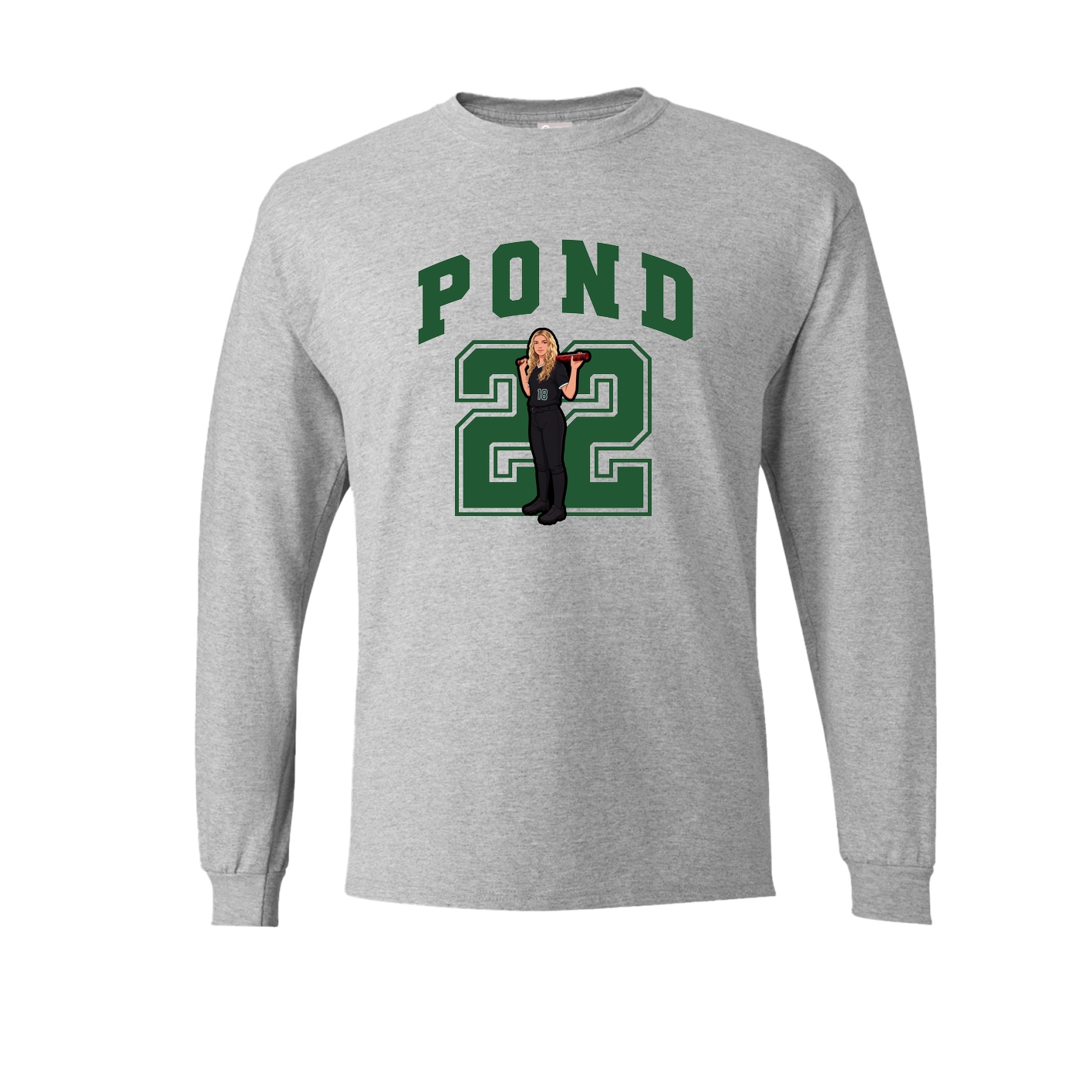 Long Sleeve Tee — Number in Grey