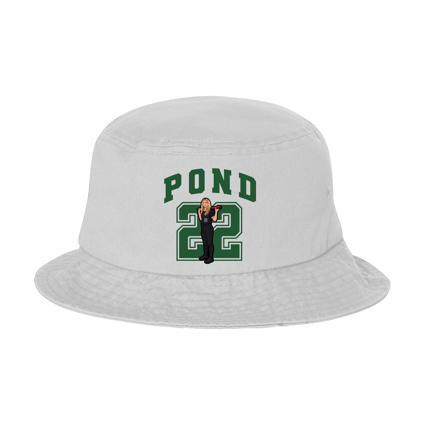 Bucket Cap — Number in White