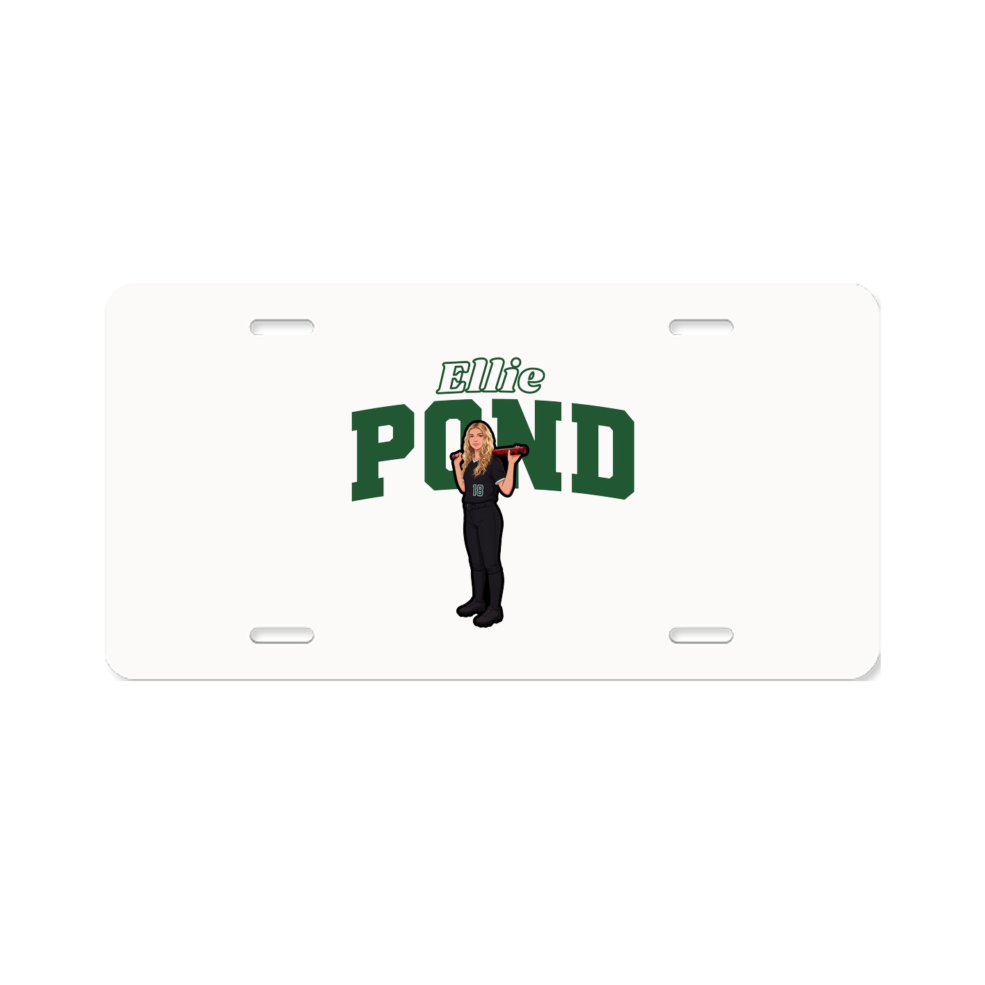 License Plate — Name Arch in Classic