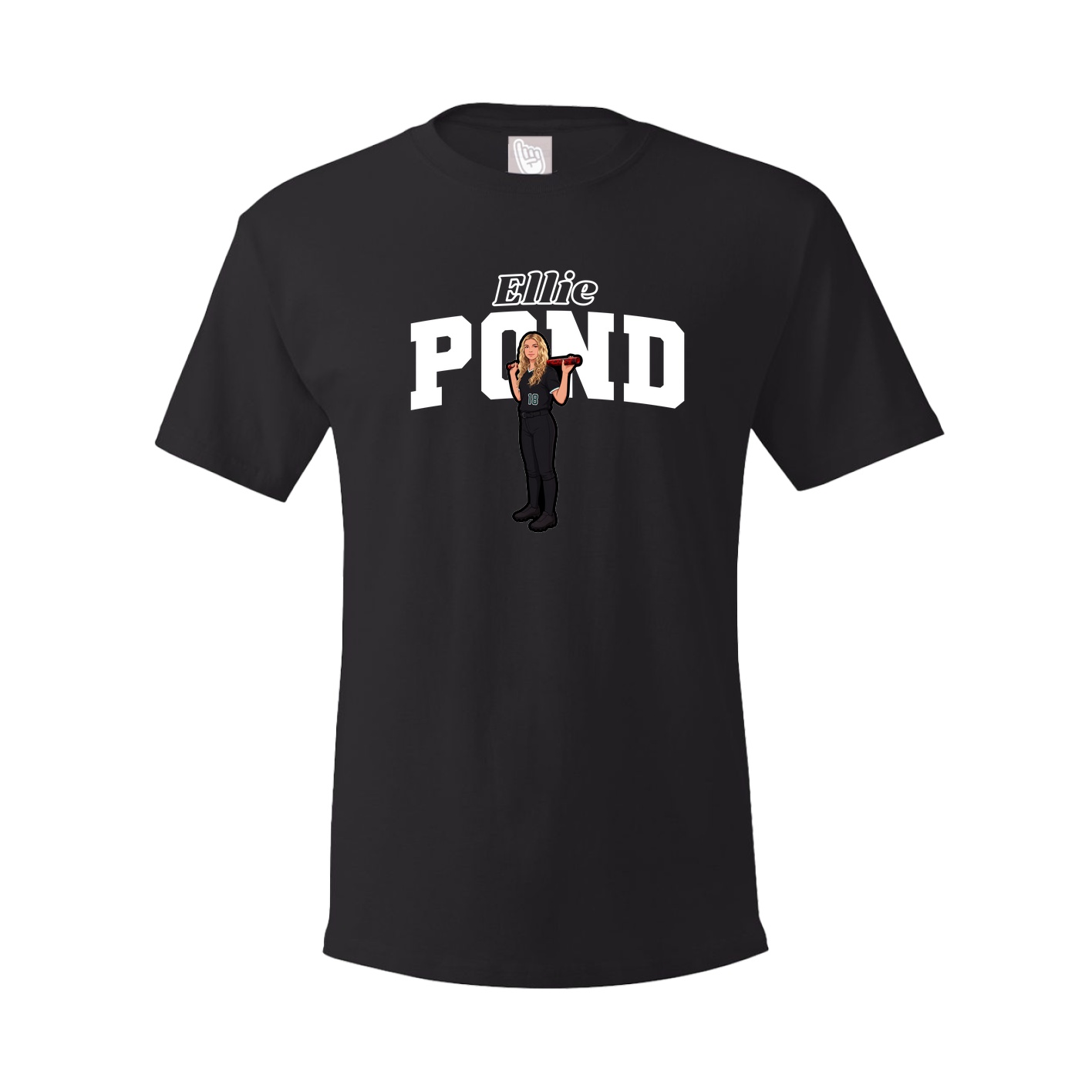 Youth Tee — Name Arch in Black