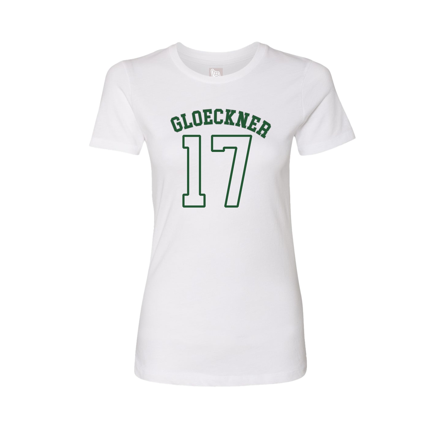 Fitted Women's Tee — Shirsey Arch in White