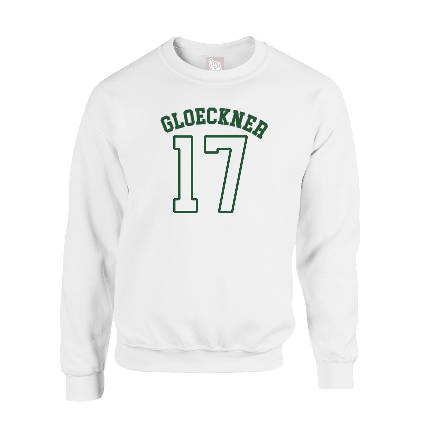 Fleece Crew — Shirsey Arch in White