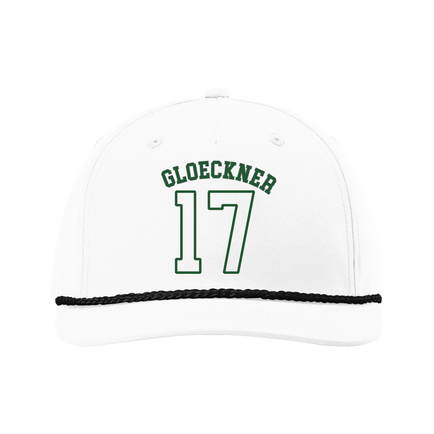 Five-Panel Classic Rope Cap — Shirsey Arch in White