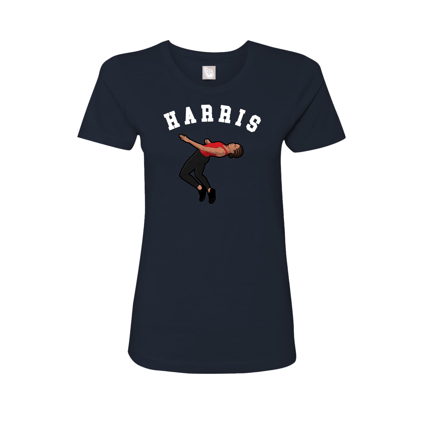 Fitted Women's Tee — Shirsey Arch in Navy