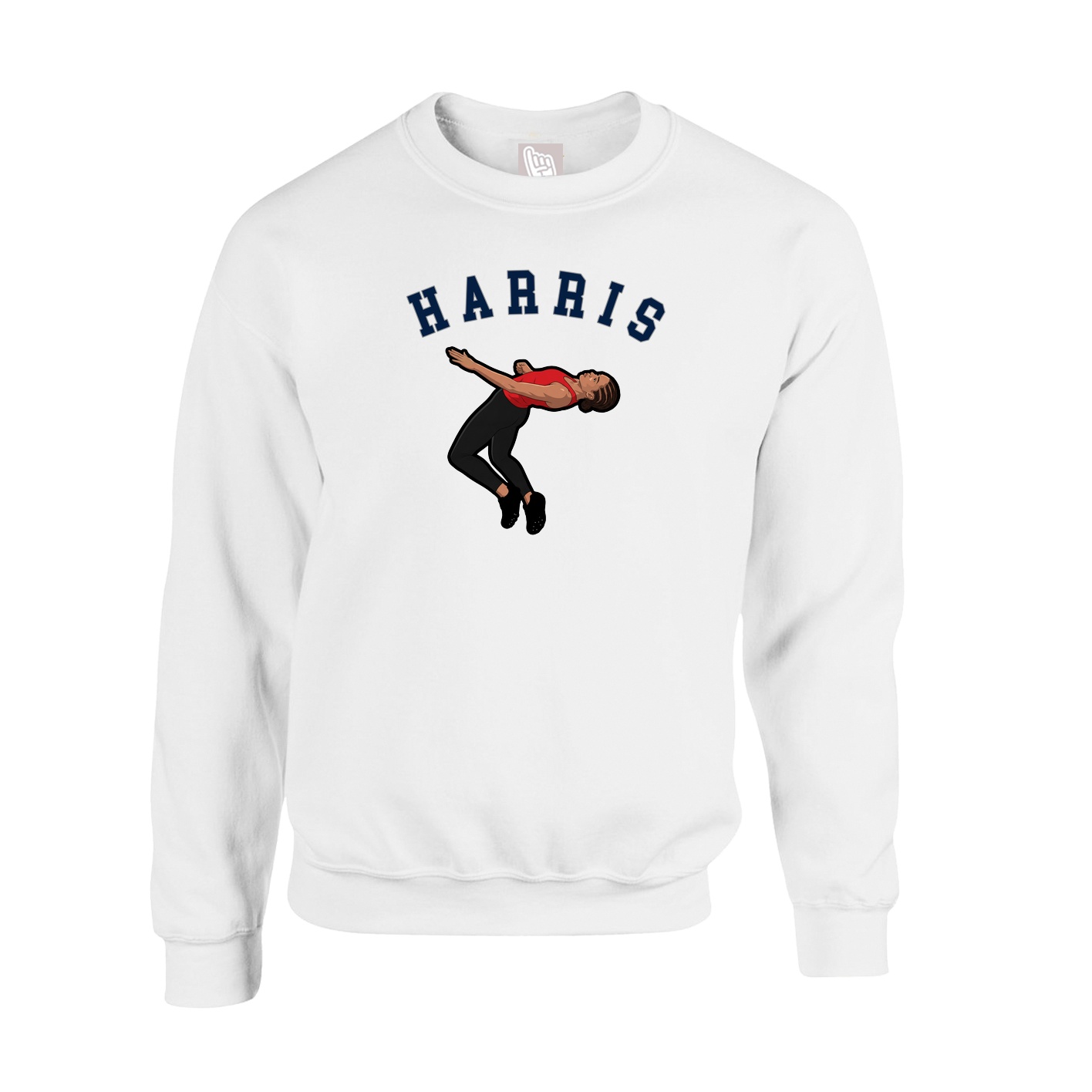 Fleece Crew — Shirsey Arch in White