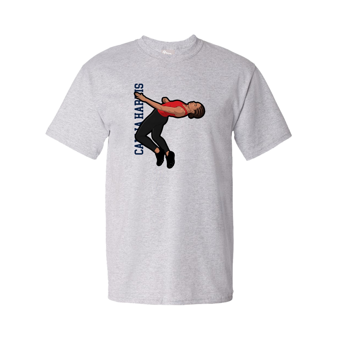 Tee — Name Vertical in Grey