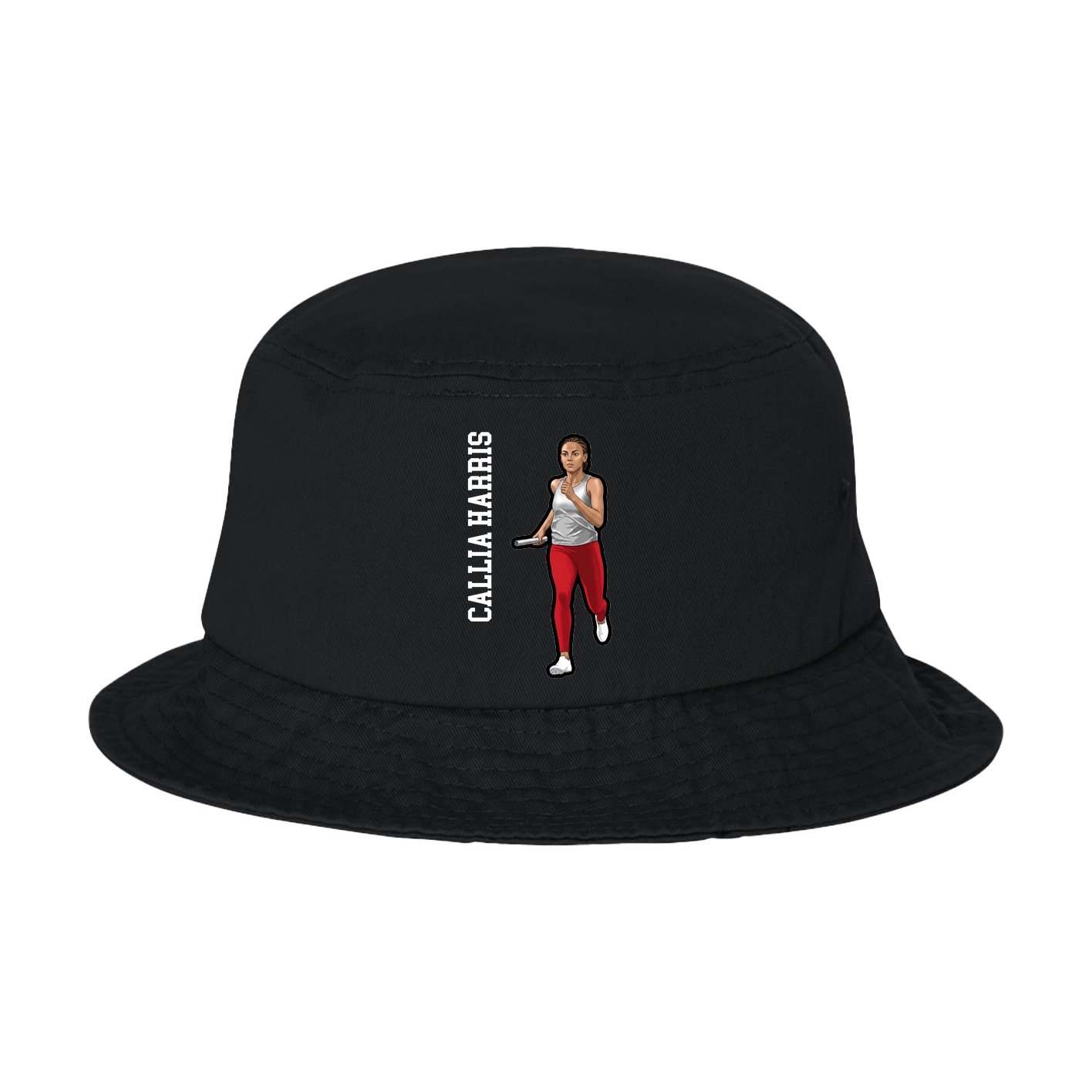 Bucket Cap — Name Vertical in Black