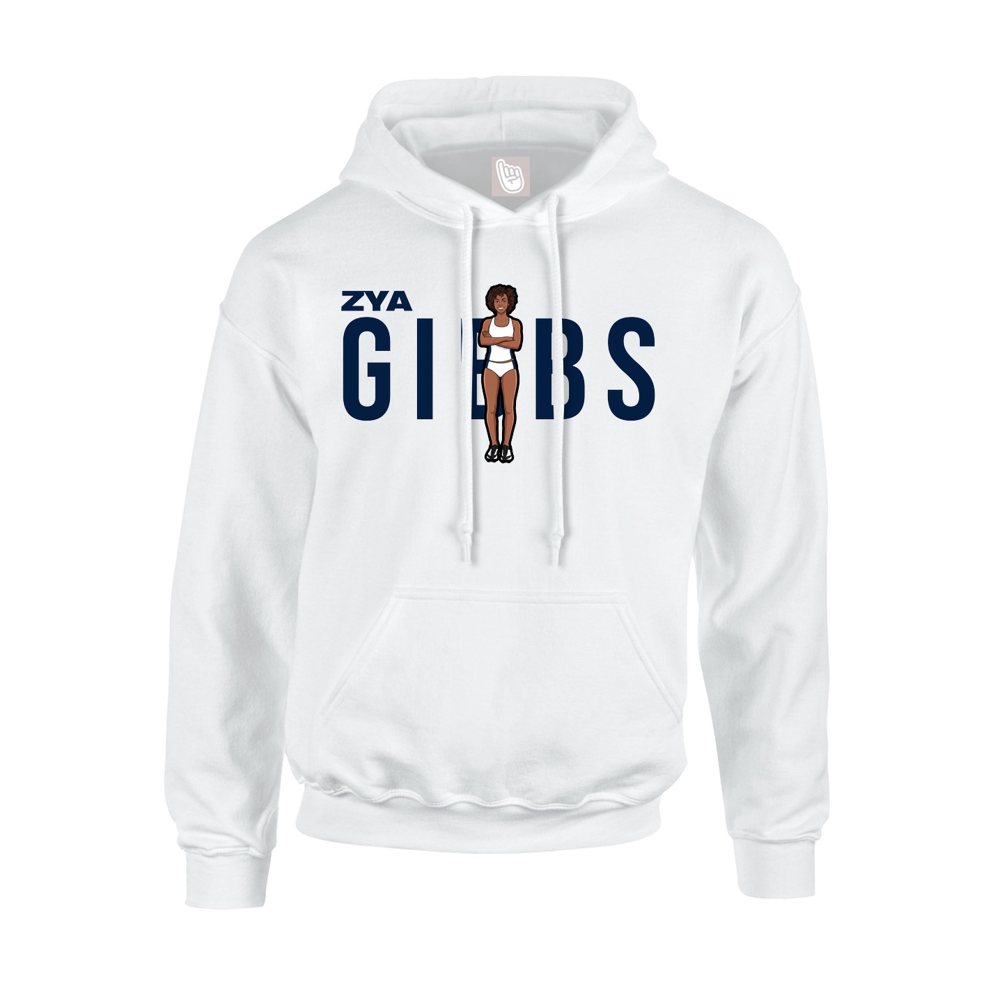 Hoodie — Player Name in White