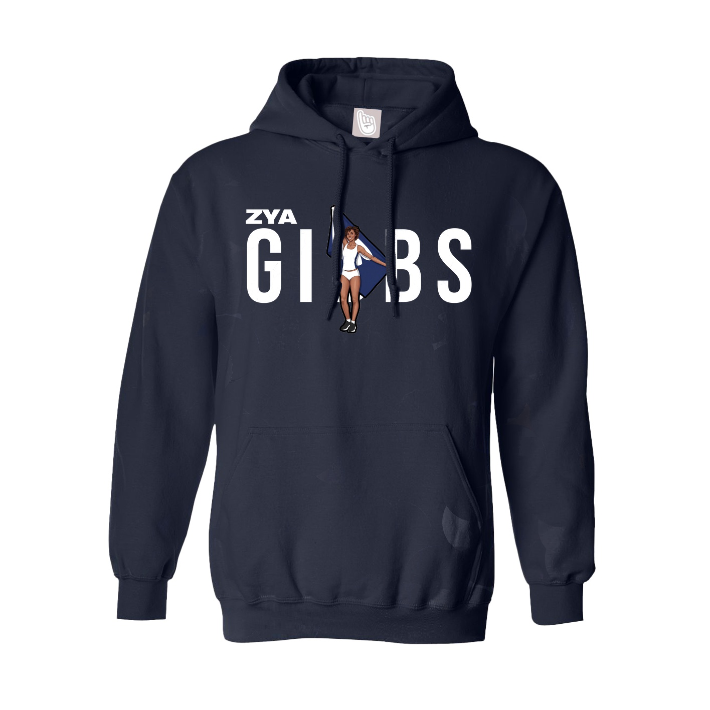 Youth Hoodie — Player Name in Navy
